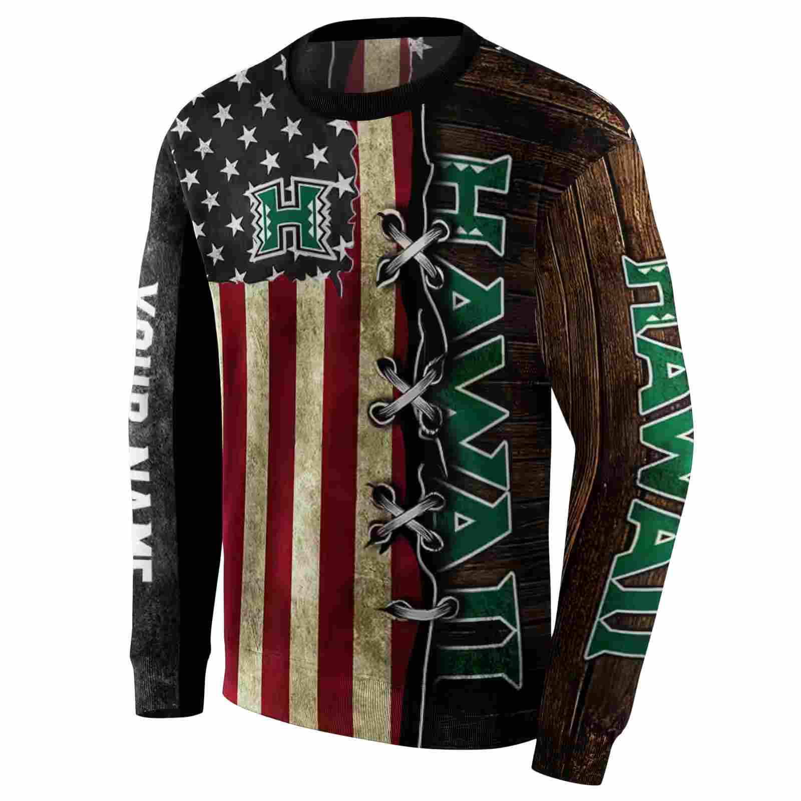 personalized hawaii rainbow warriors american pride hoodie new arrival