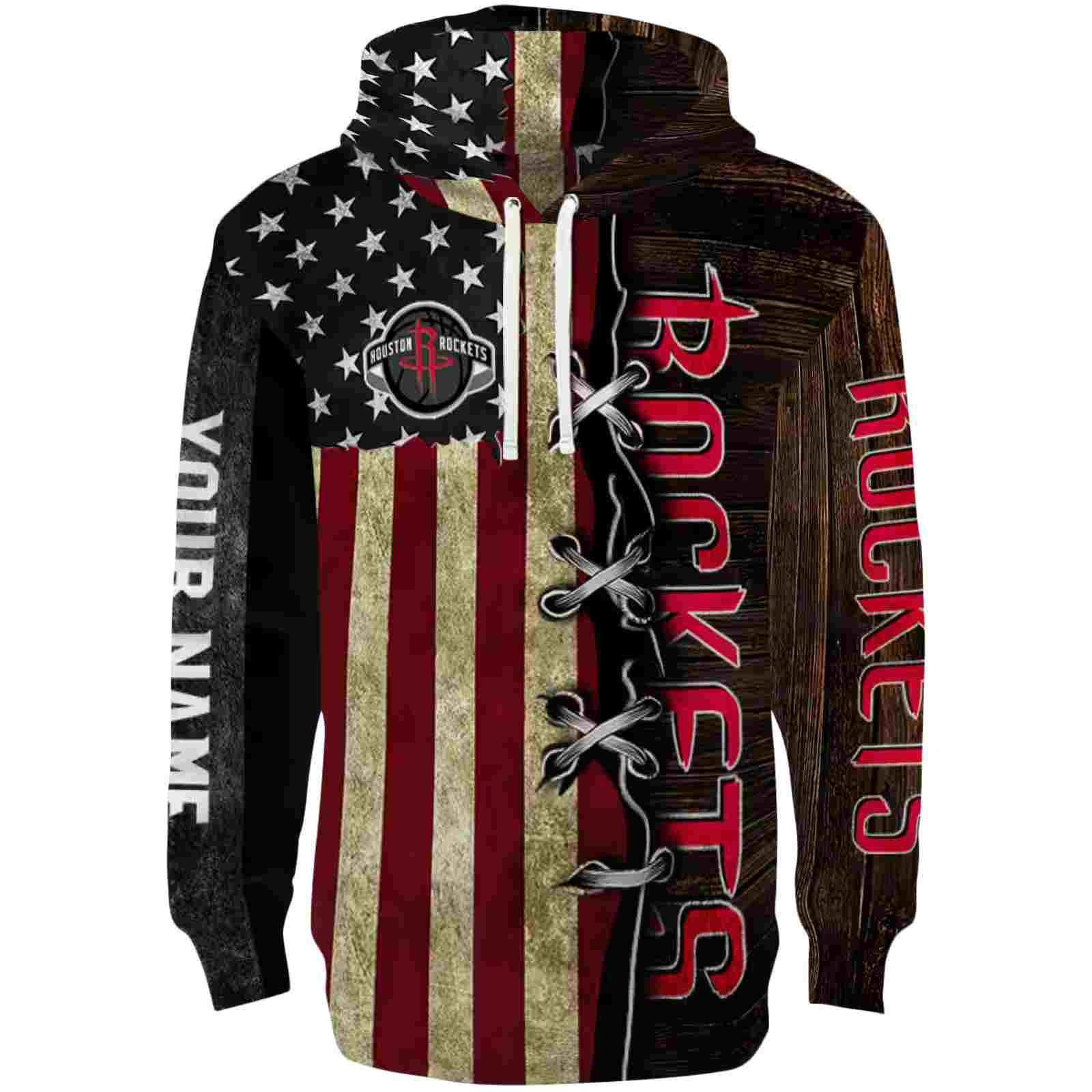 Personalized Houston Rockets American Pride Hoodie