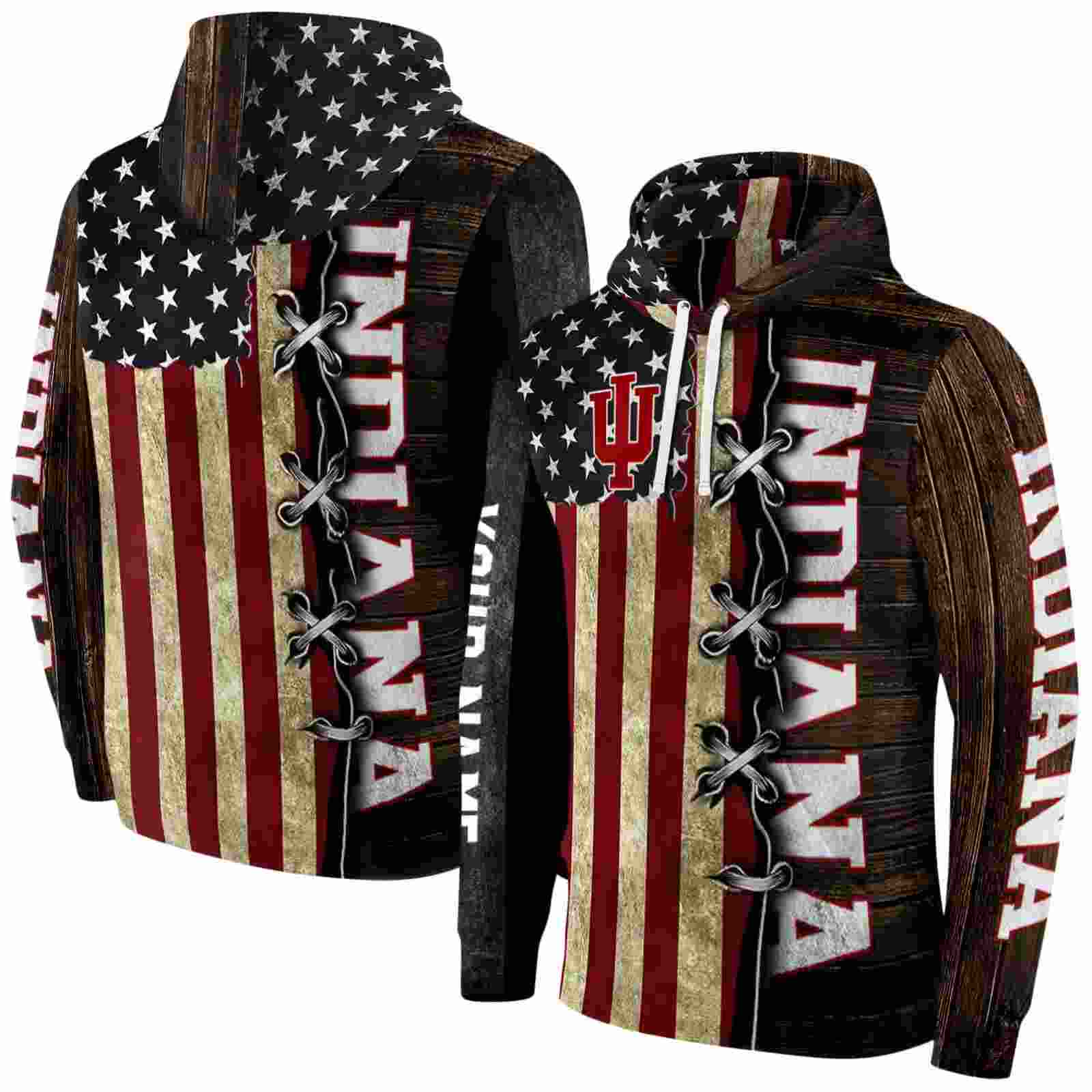 personalized indiana hoosiers american pride hoodie fashion forward