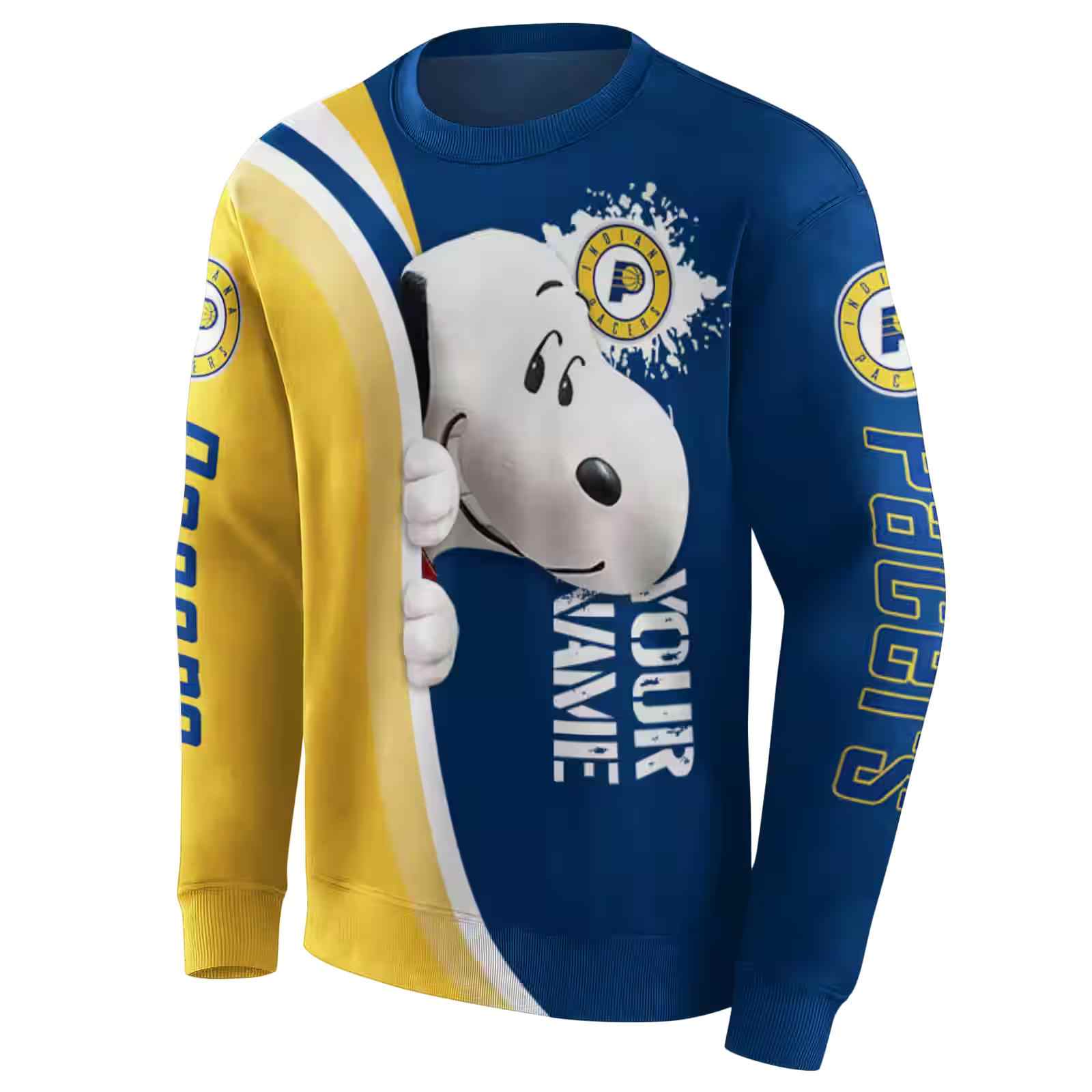 personalized indiana pacers peeking snoopy blue hoodie new arrival