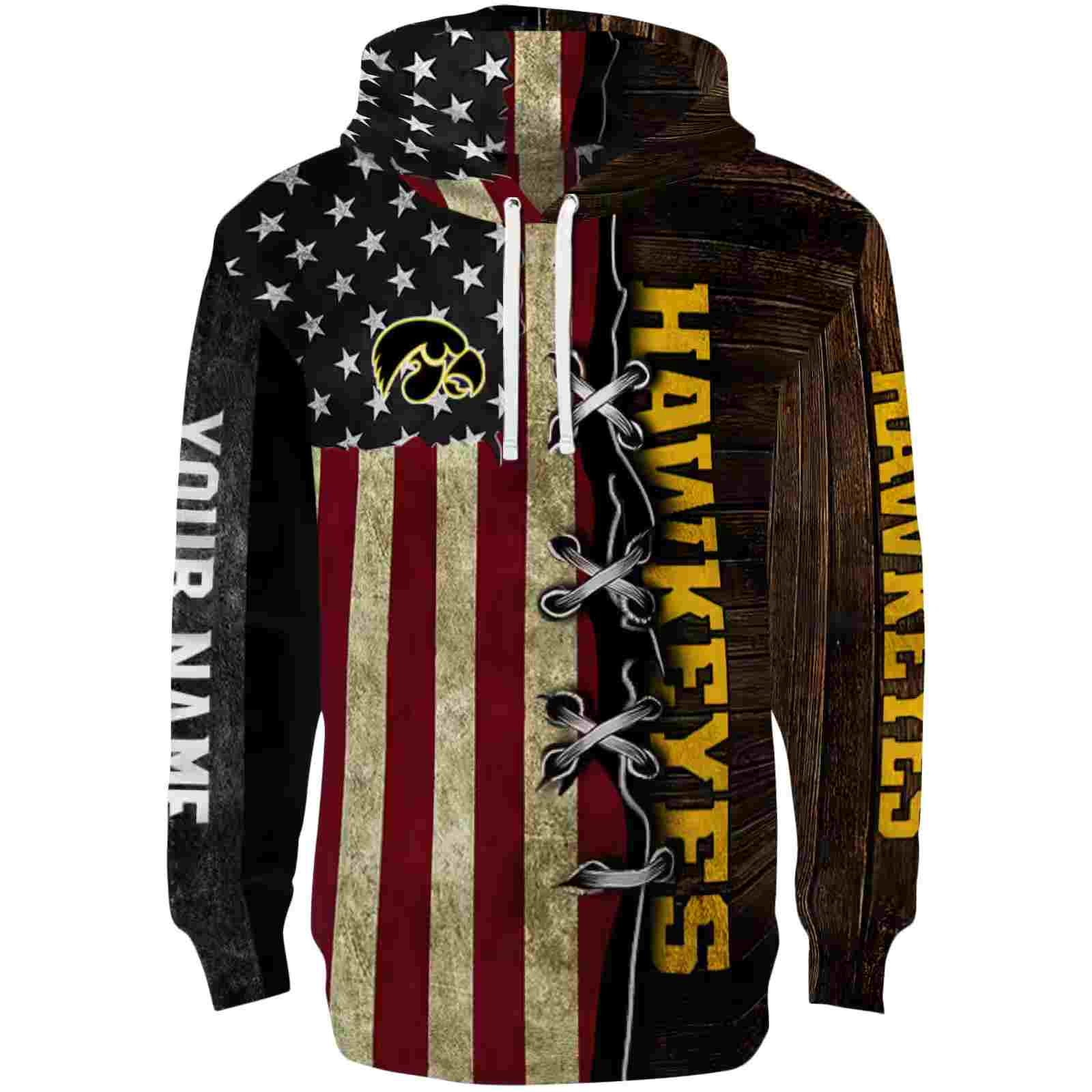personalized iowa hawkeyes american pride hoodie best selling