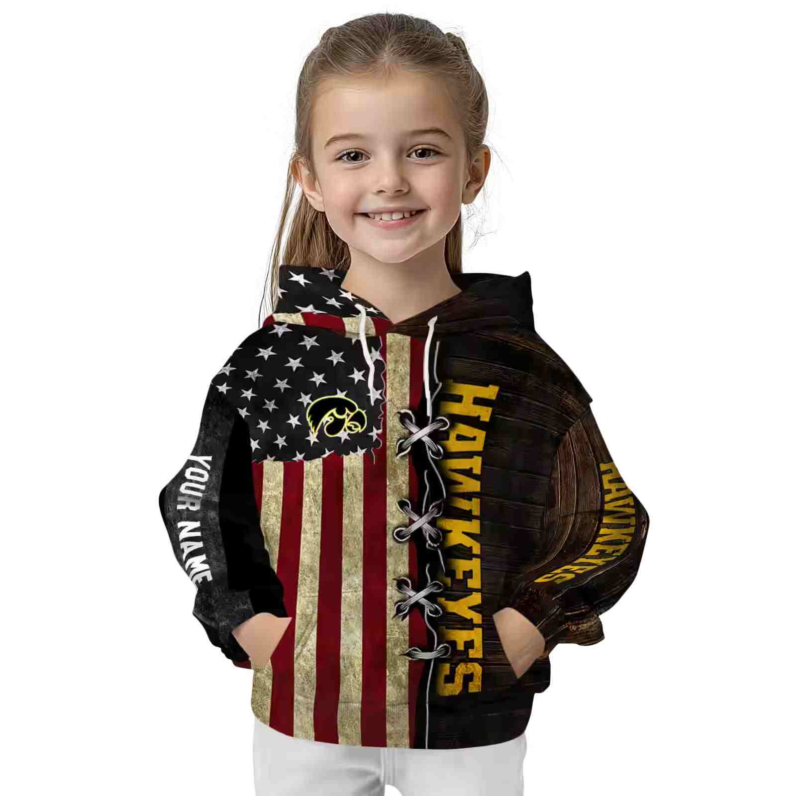 personalized iowa hawkeyes american pride hoodie top rated