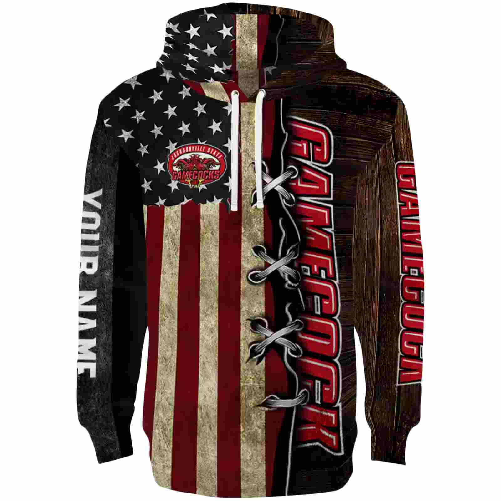 Personalized Jacksonville State Gamecocks American Pride Hoodie