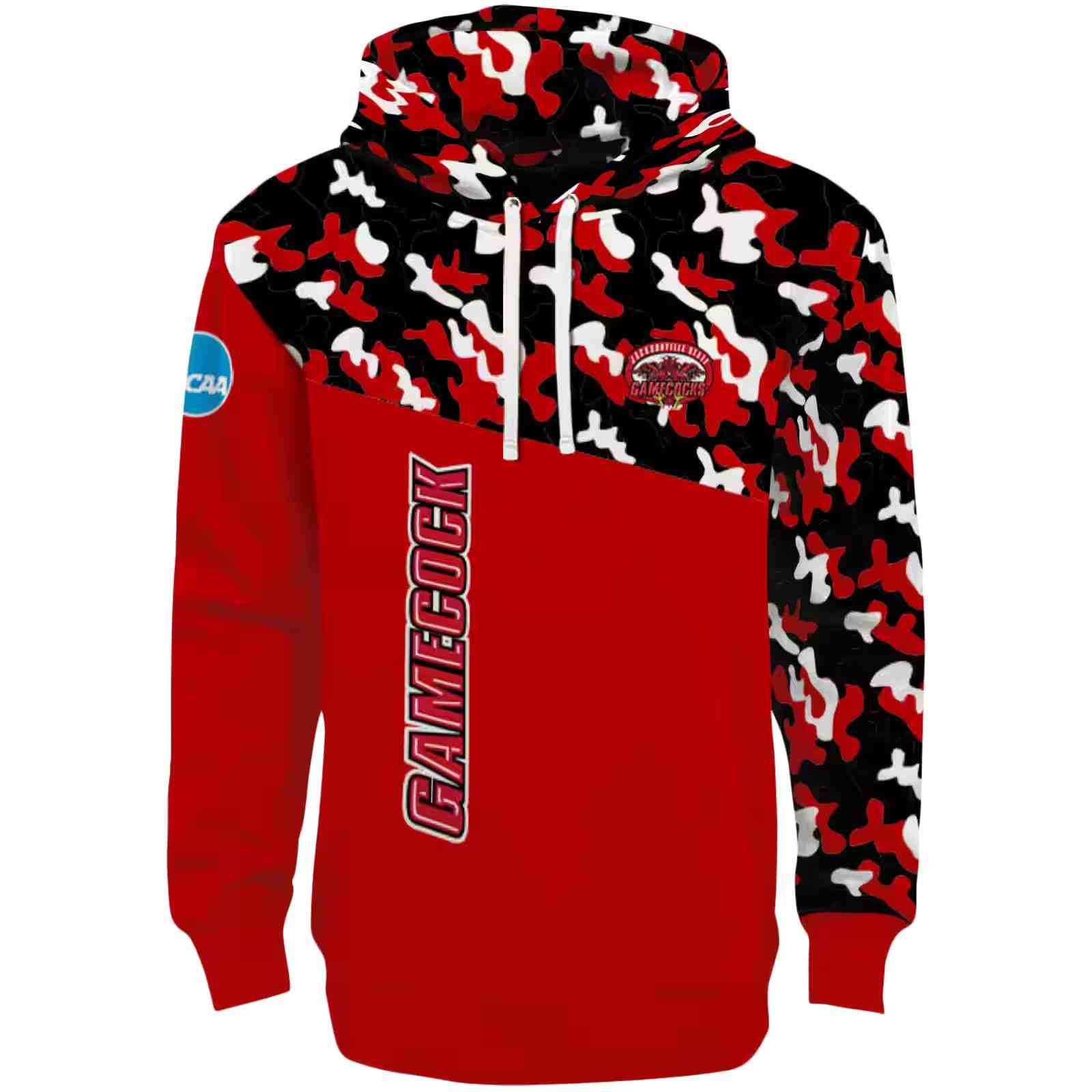 Personalized Jacksonville State Gamecocks Camo Pattern Red Hoodie