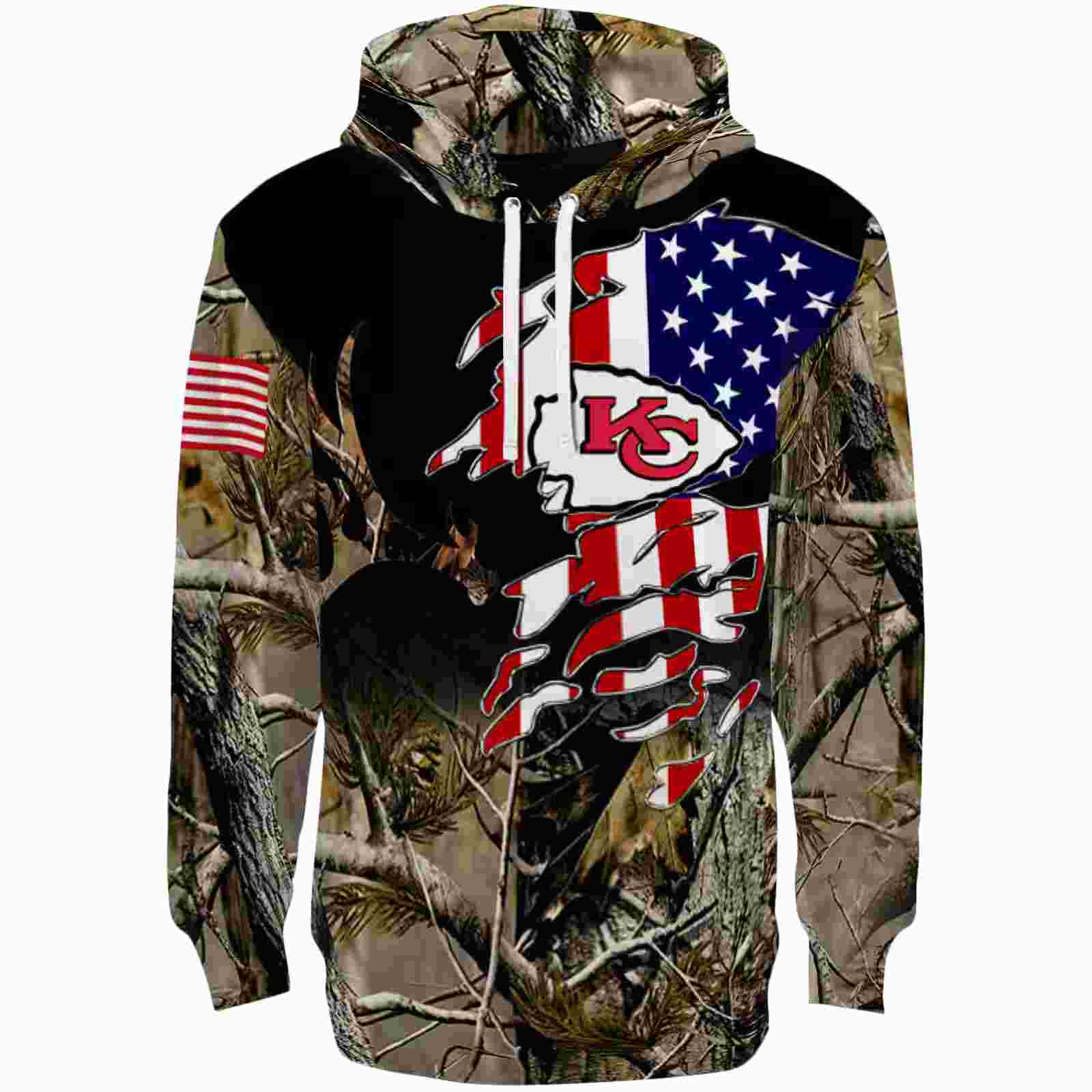 Personalized Kansas City Chiefs Tree Camo Hoodie