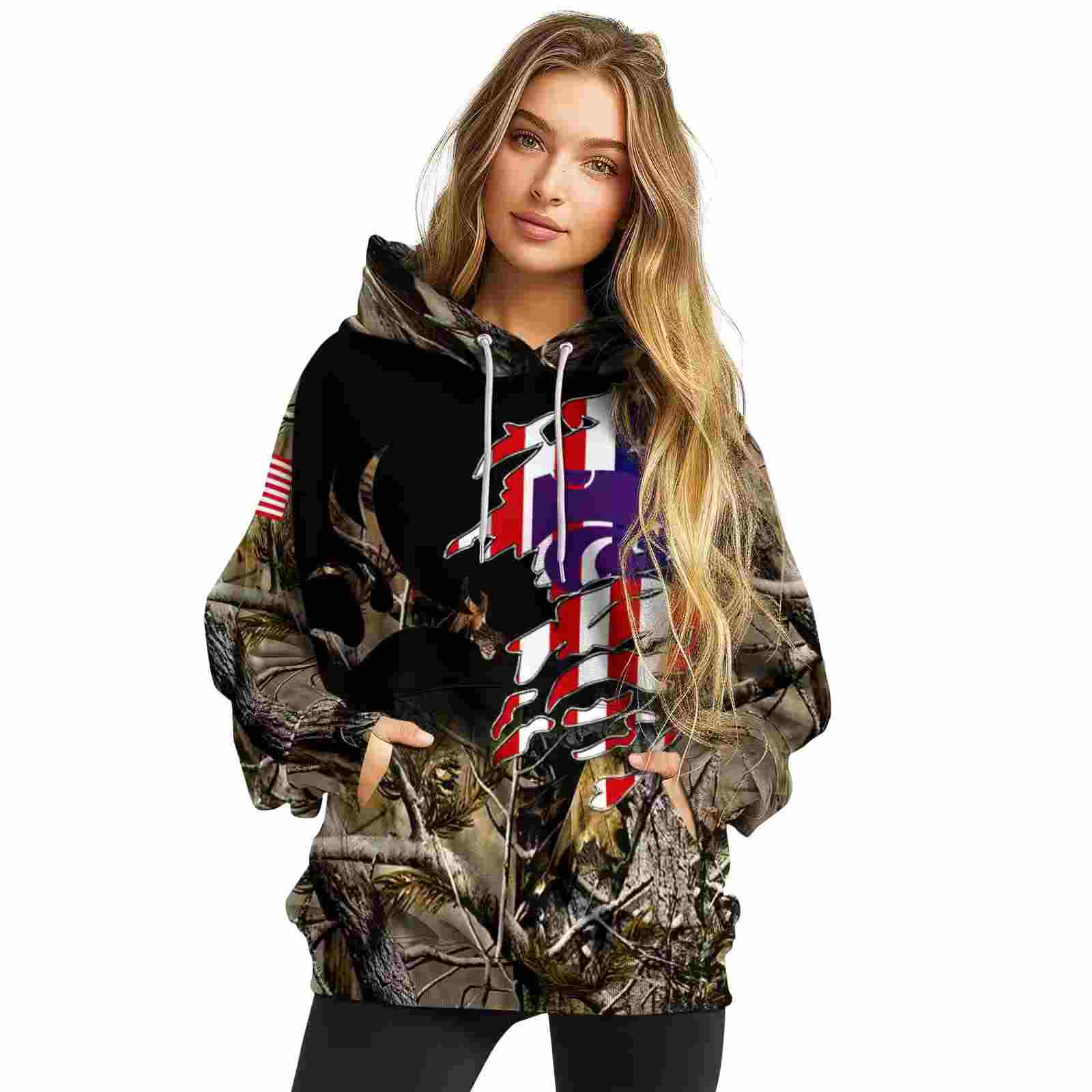 personalized kansas state wildcats tree camo hoodie high quality