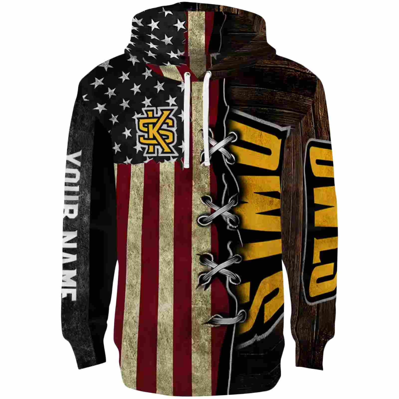 Personalized Kennesaw State Owls American Pride Hoodie