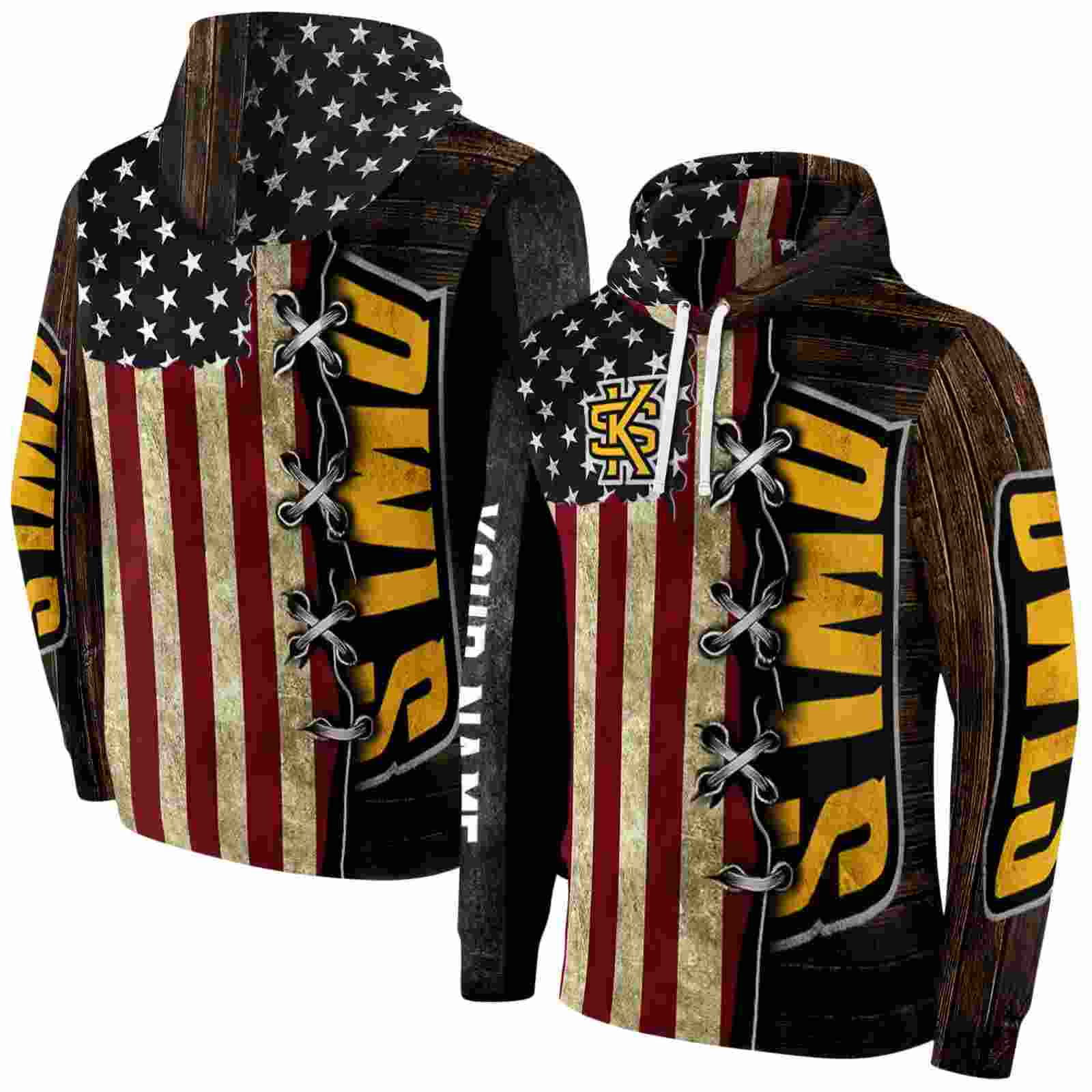 personalized kennesaw state owls american pride hoodie fashion forward