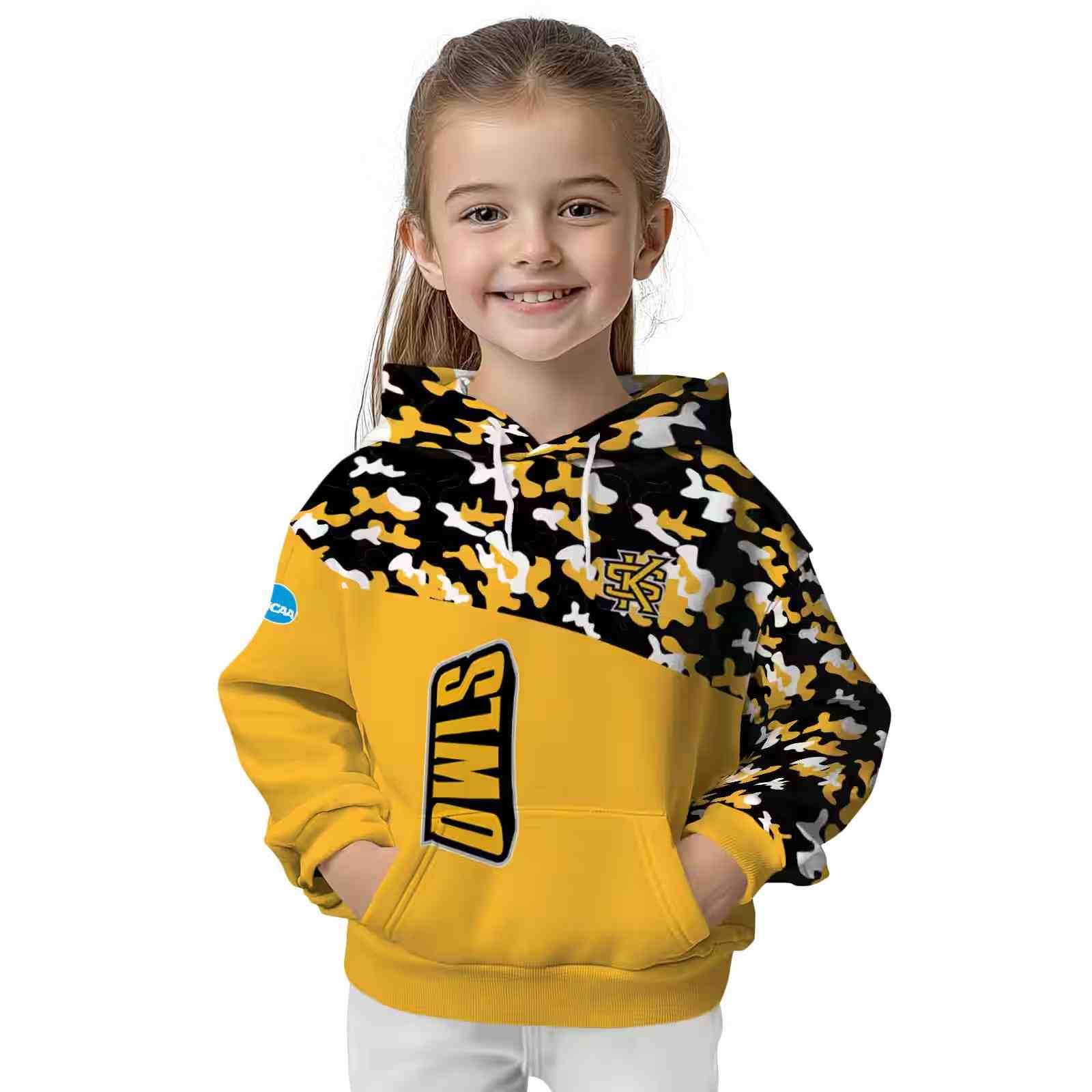 personalized kennesaw state owls camo pattern gold hoodie top rated