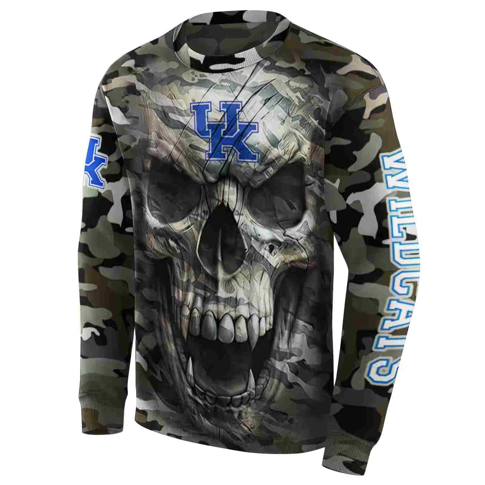 personalized kentucky wildcats camo skull hoodie new arrival