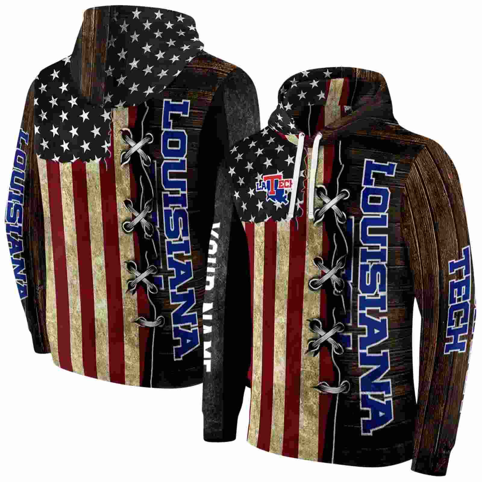 personalized la tech american pride hoodie fashion forward