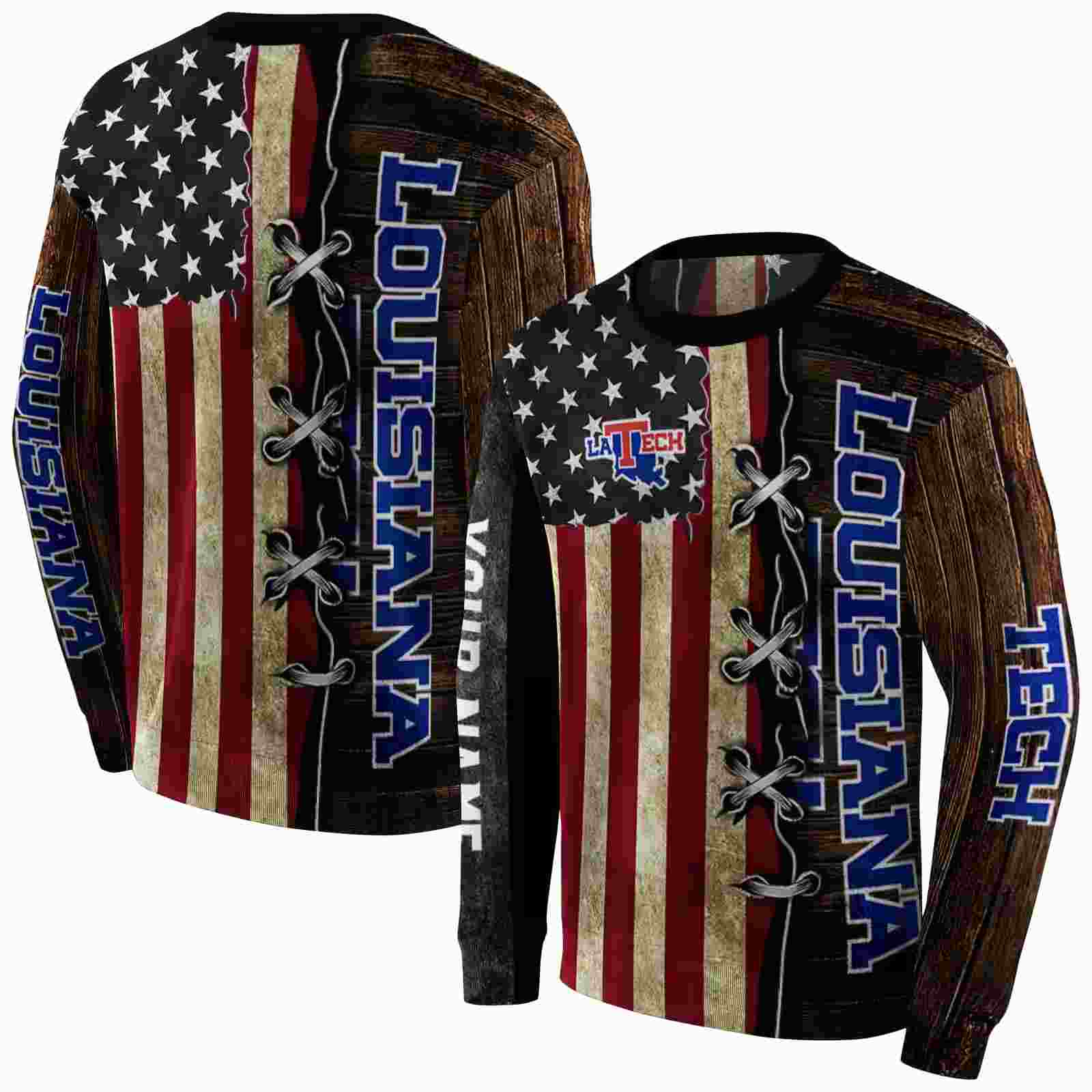 personalized la tech american pride hoodie premium grade