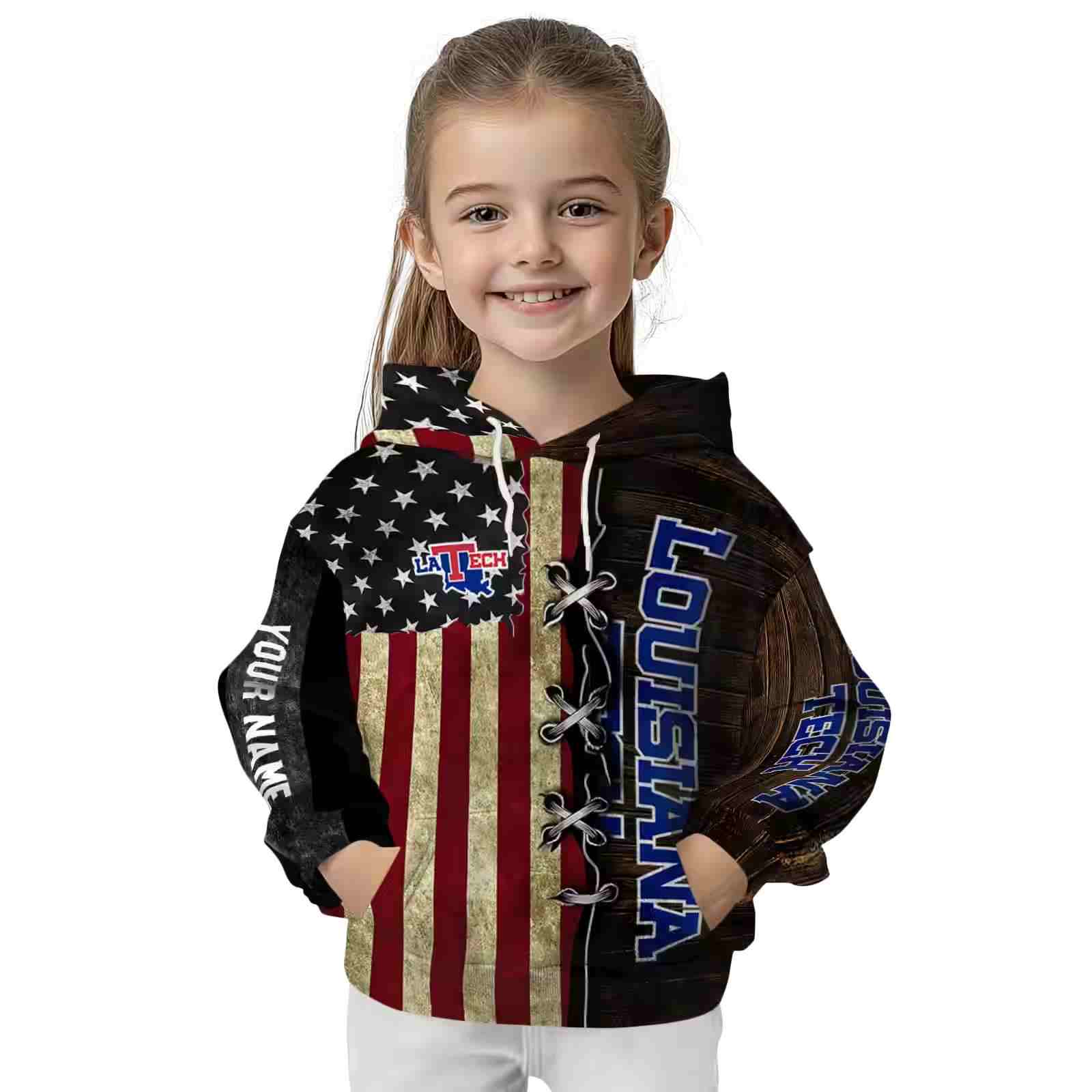 personalized la tech american pride hoodie top rated