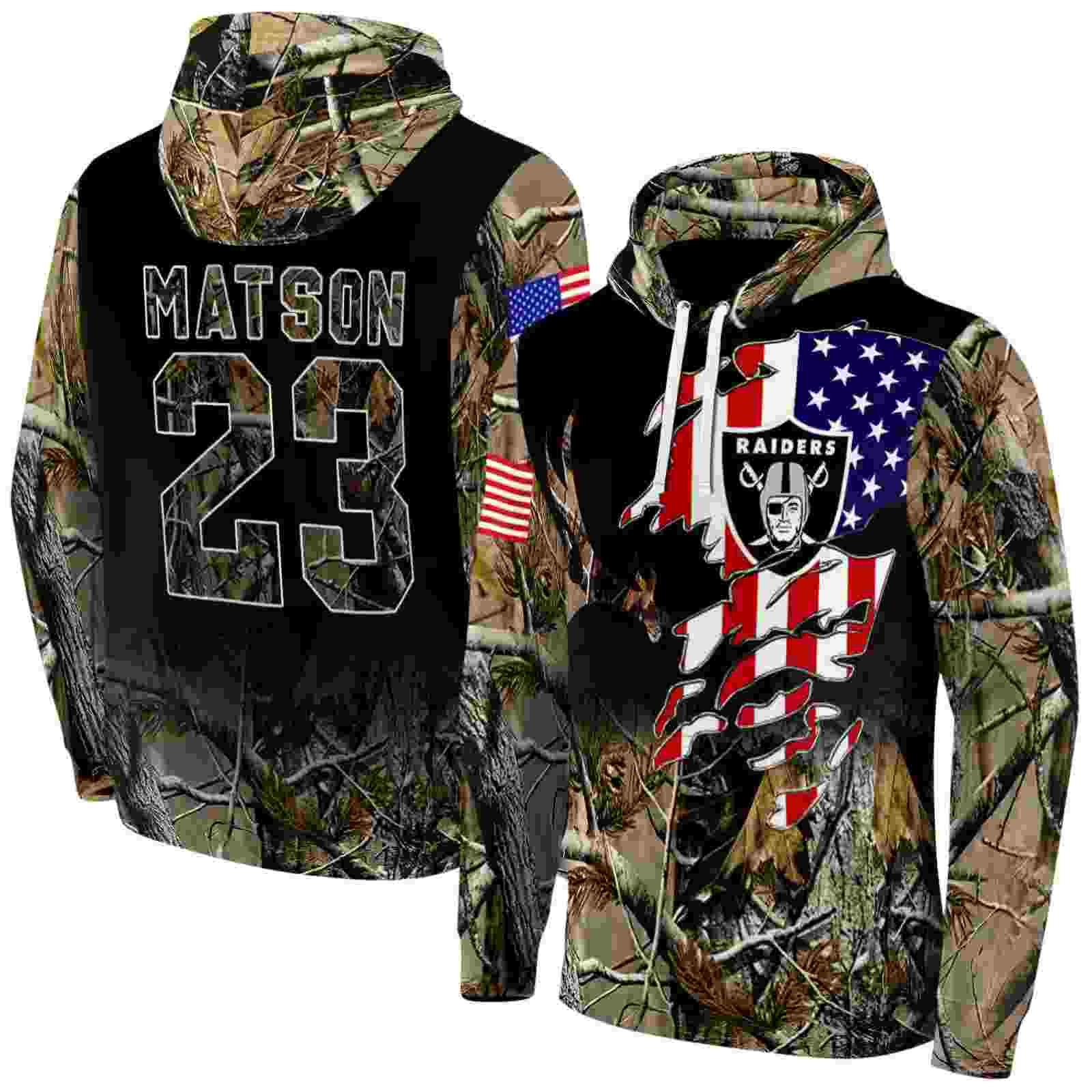 personalized las vegas raiders tree camo hoodie fashion forward