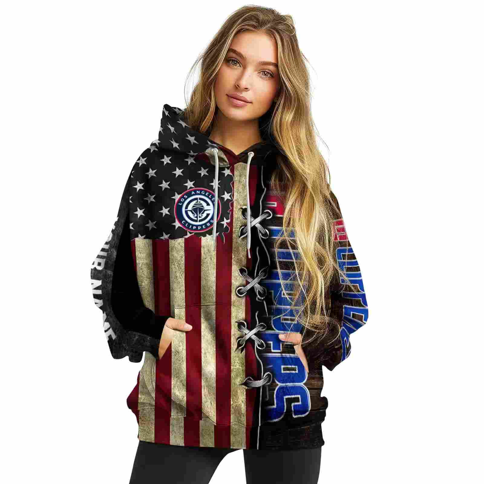 personalized los angeles clippers american pride hoodie high quality