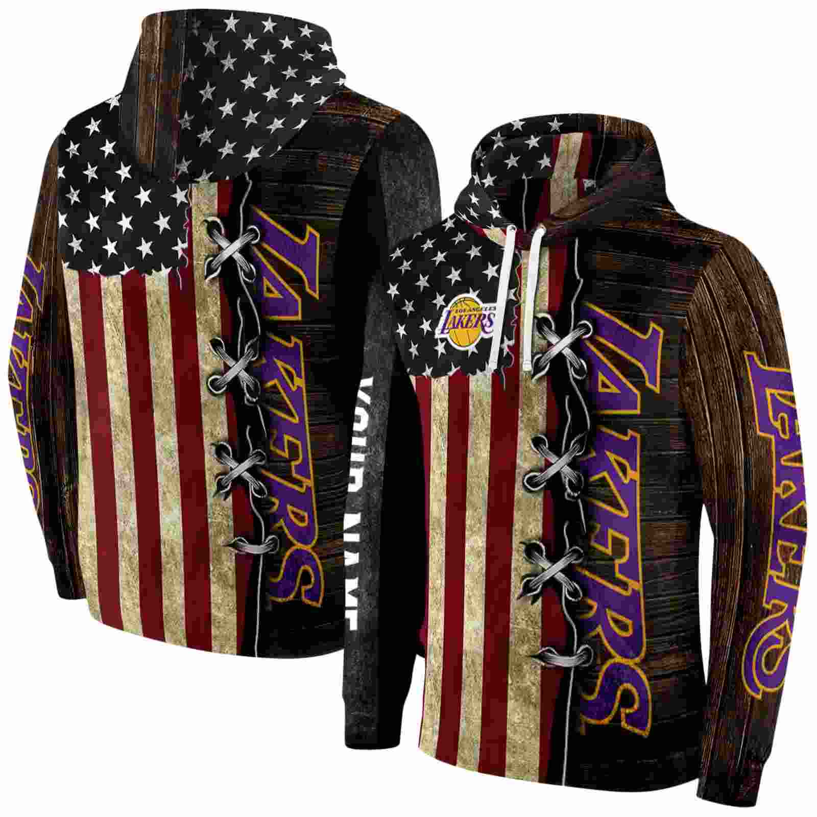 personalized los angeles lakers american pride hoodie fashion forward