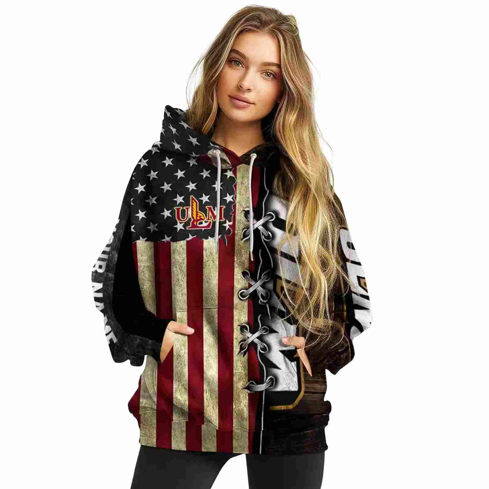 personalized louisiana monroe warhawks american pride hoodie high quality