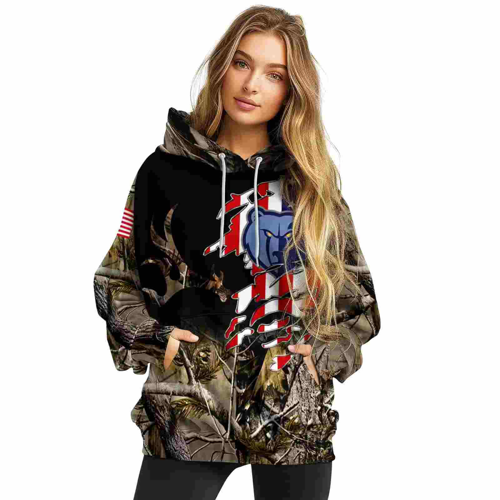 personalized memphis grizzlies tree camo hoodie high quality