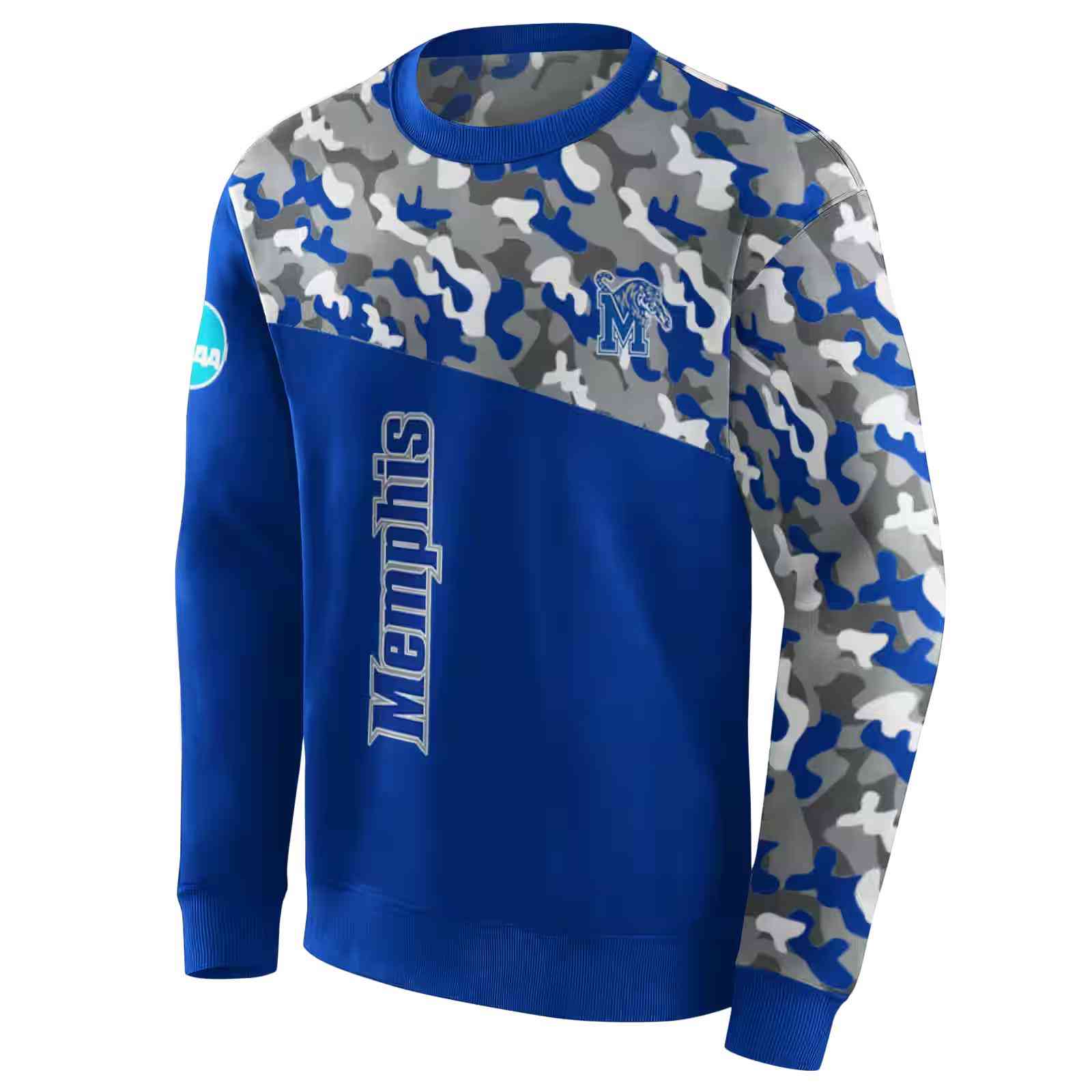 personalized memphis tigers camo pattern blue hoodie new arrival