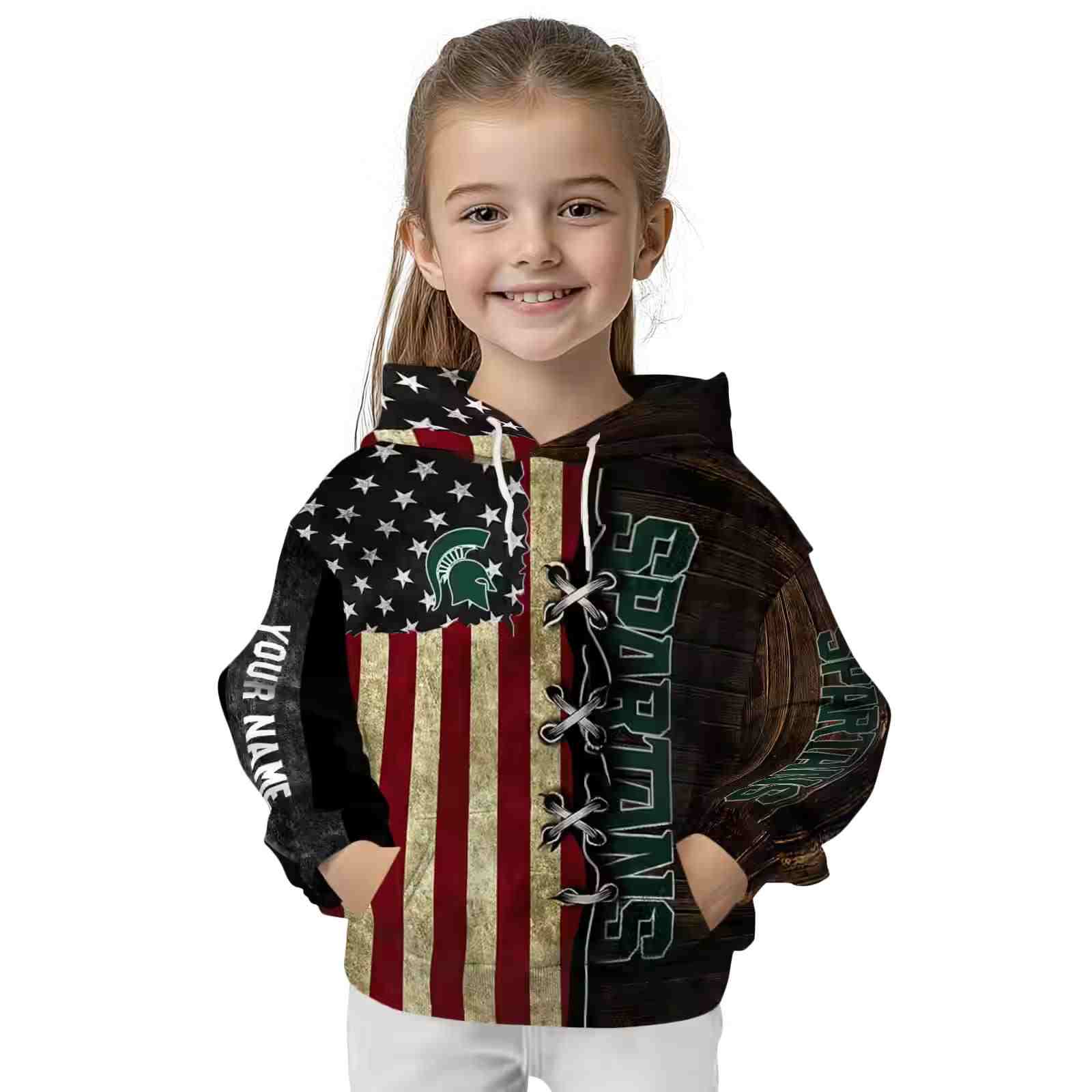 personalized michigan state spartans american pride hoodie top rated