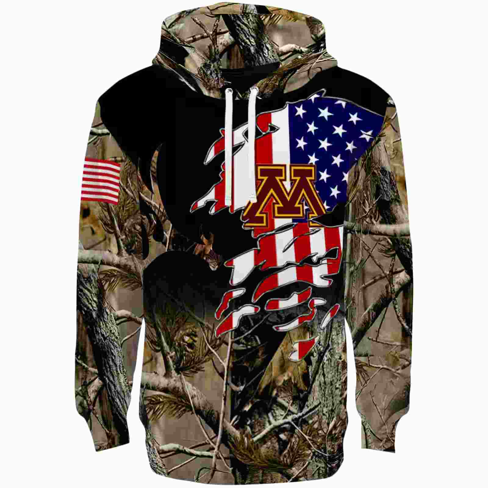 Personalized Minnesota Golden Gophers Tree Camo Hoodie