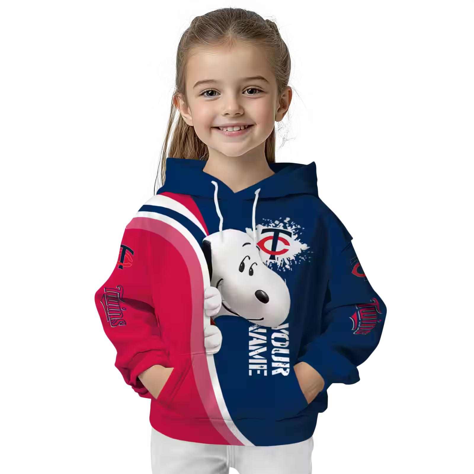 personalized minnesota twins peeking snoopy navy hoodie top rated