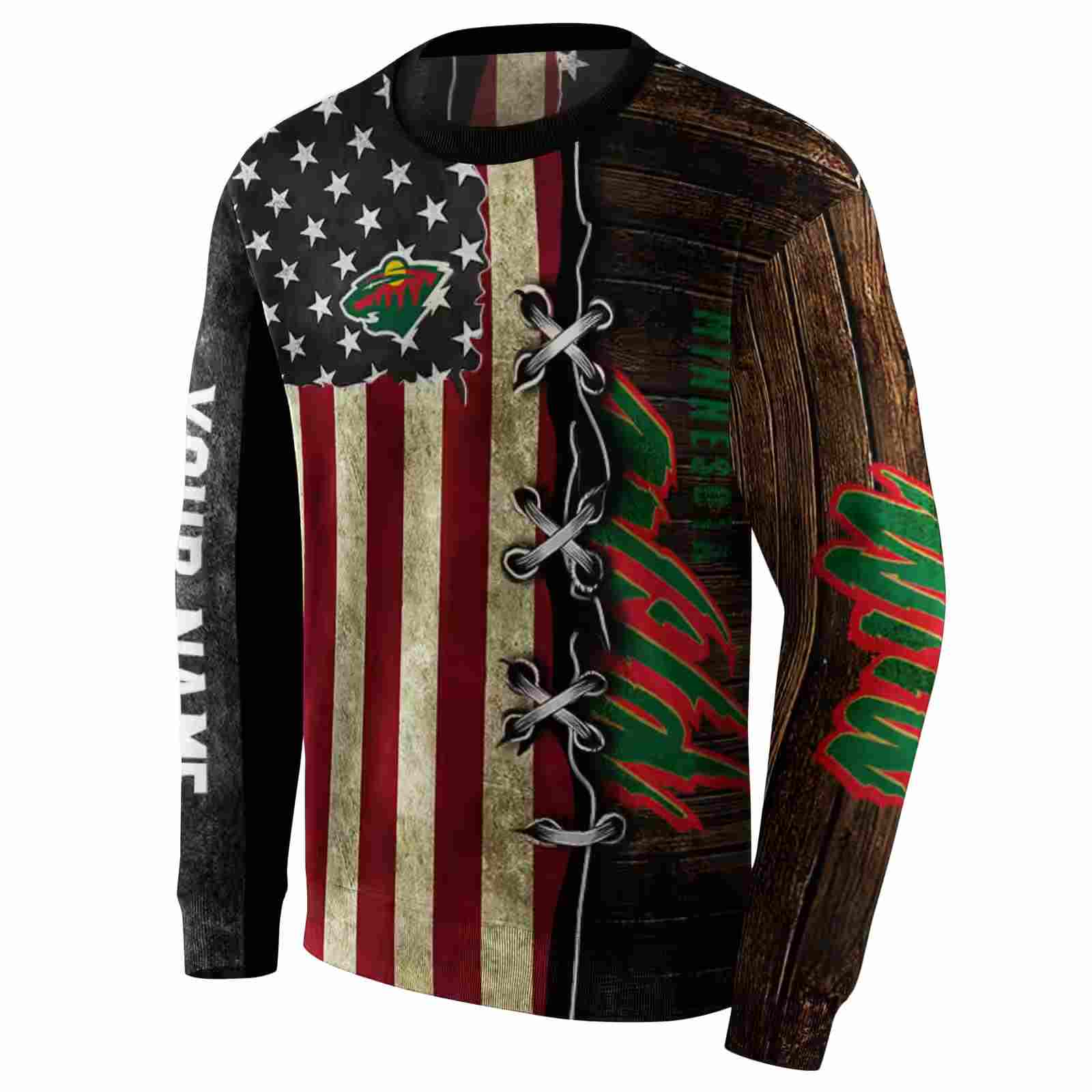 personalized minnesota wild american pride hoodie new arrival