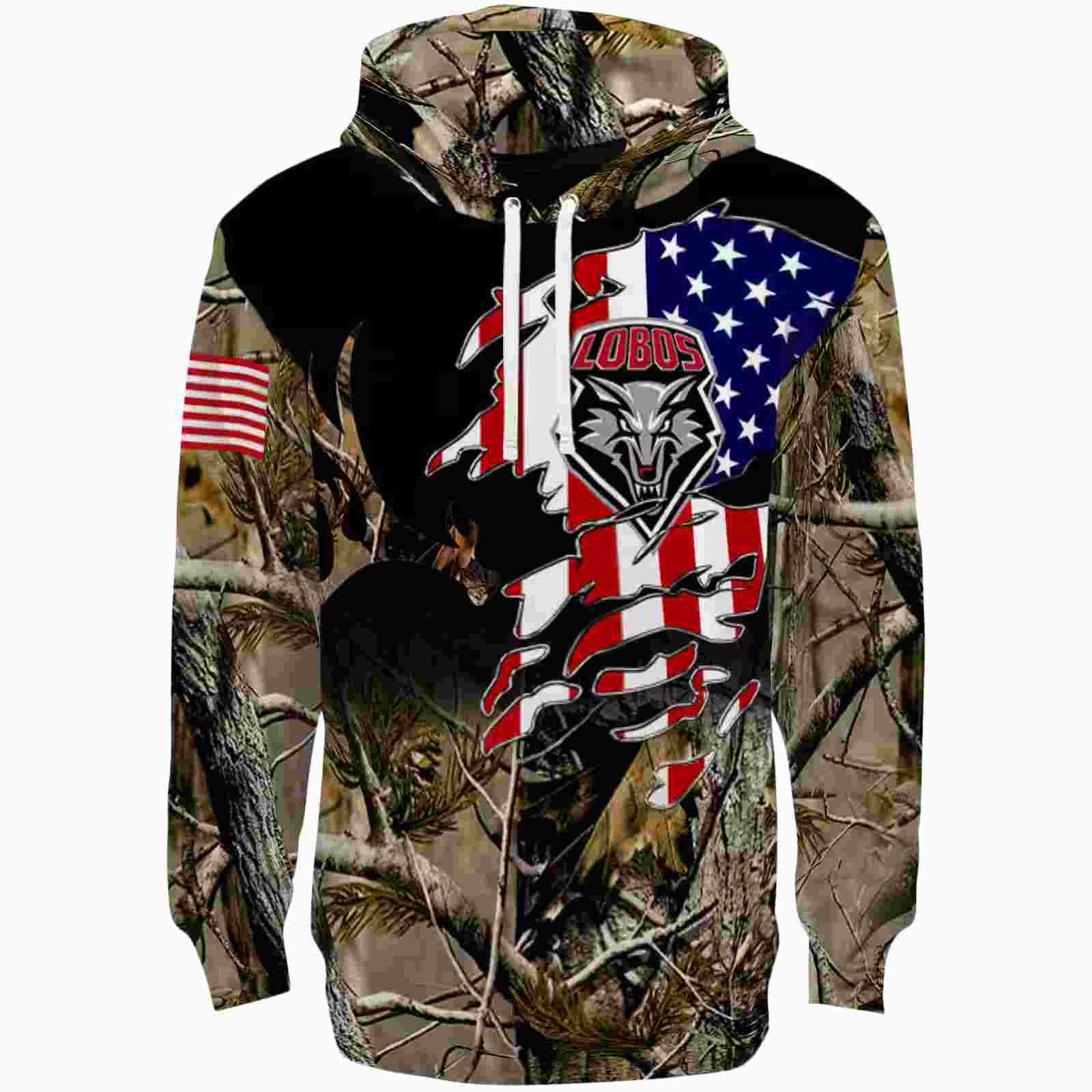 Personalized New Mexico Lobos Tree Camo Hoodie