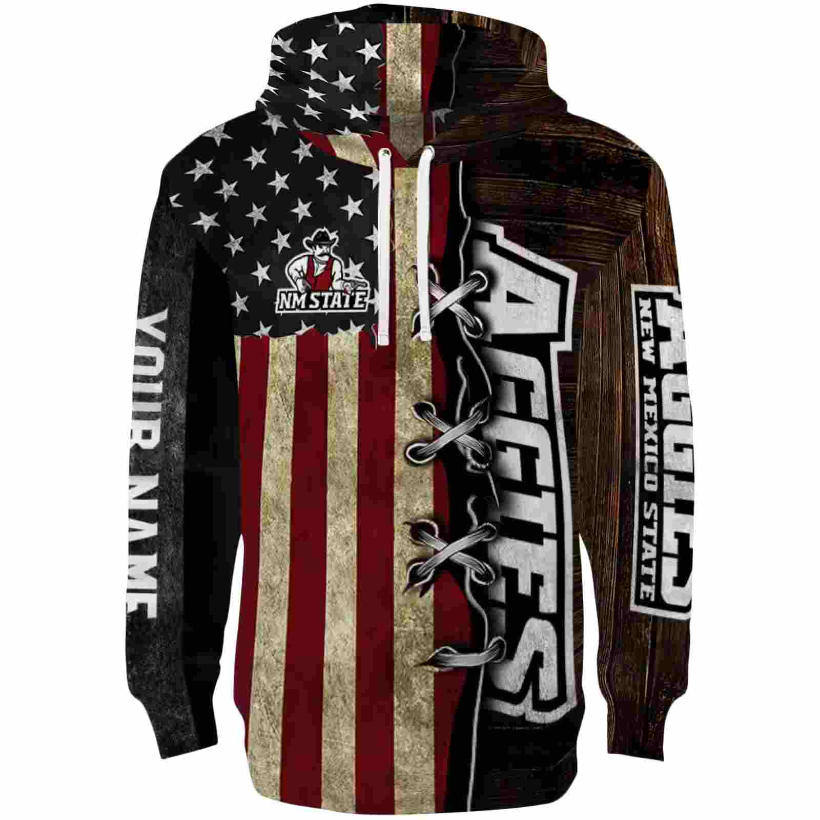 Personalized New Mexico State Aggies American Pride Hoodie