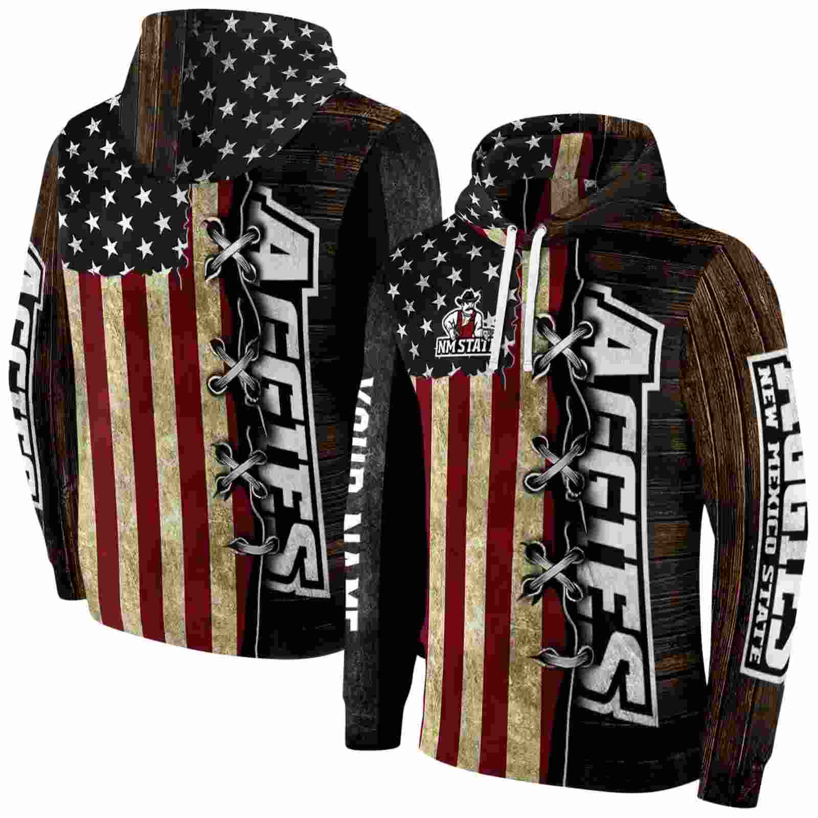 personalized new mexico state aggies american pride hoodie fashion forward