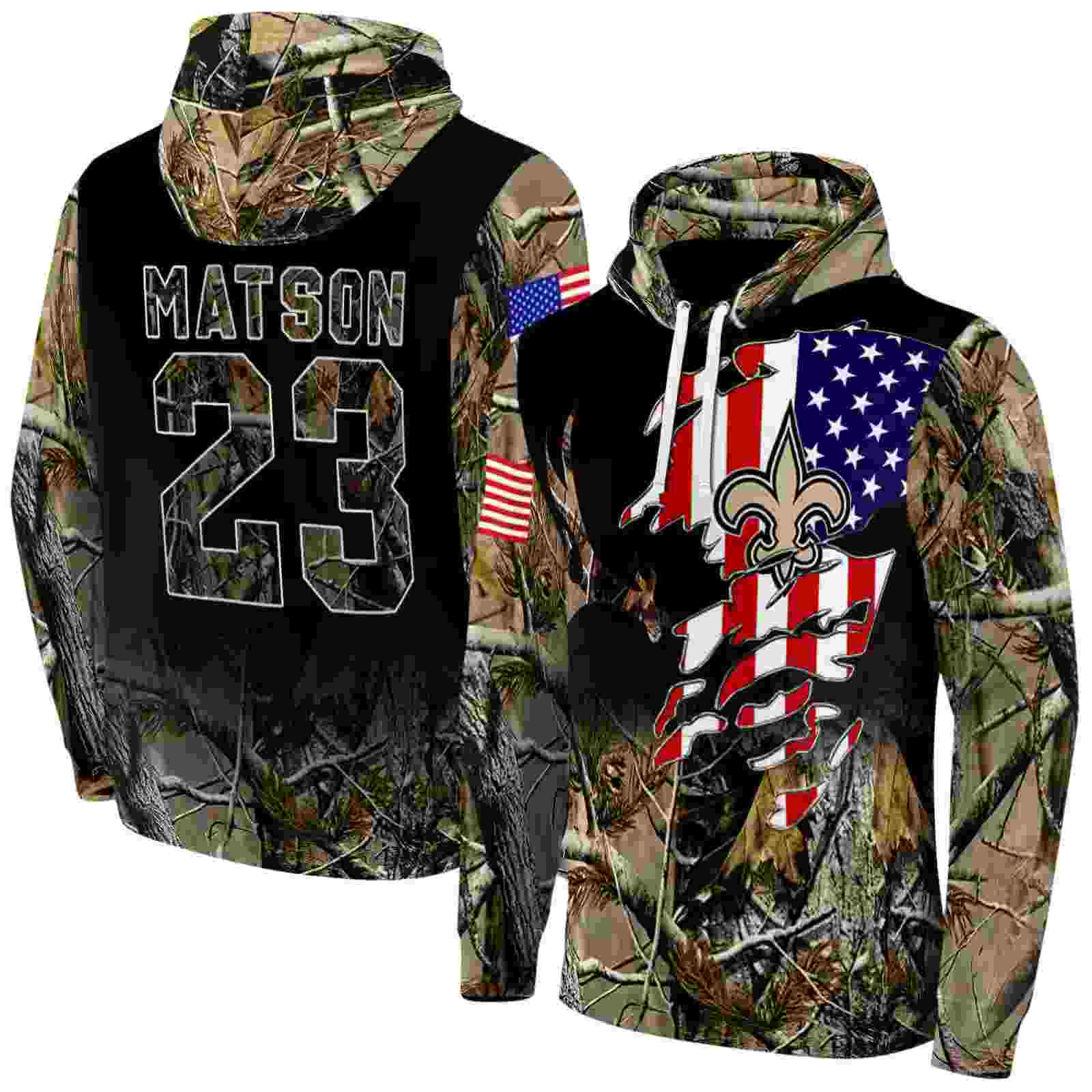 personalized new orleans saints tree camo hoodie fashion forward