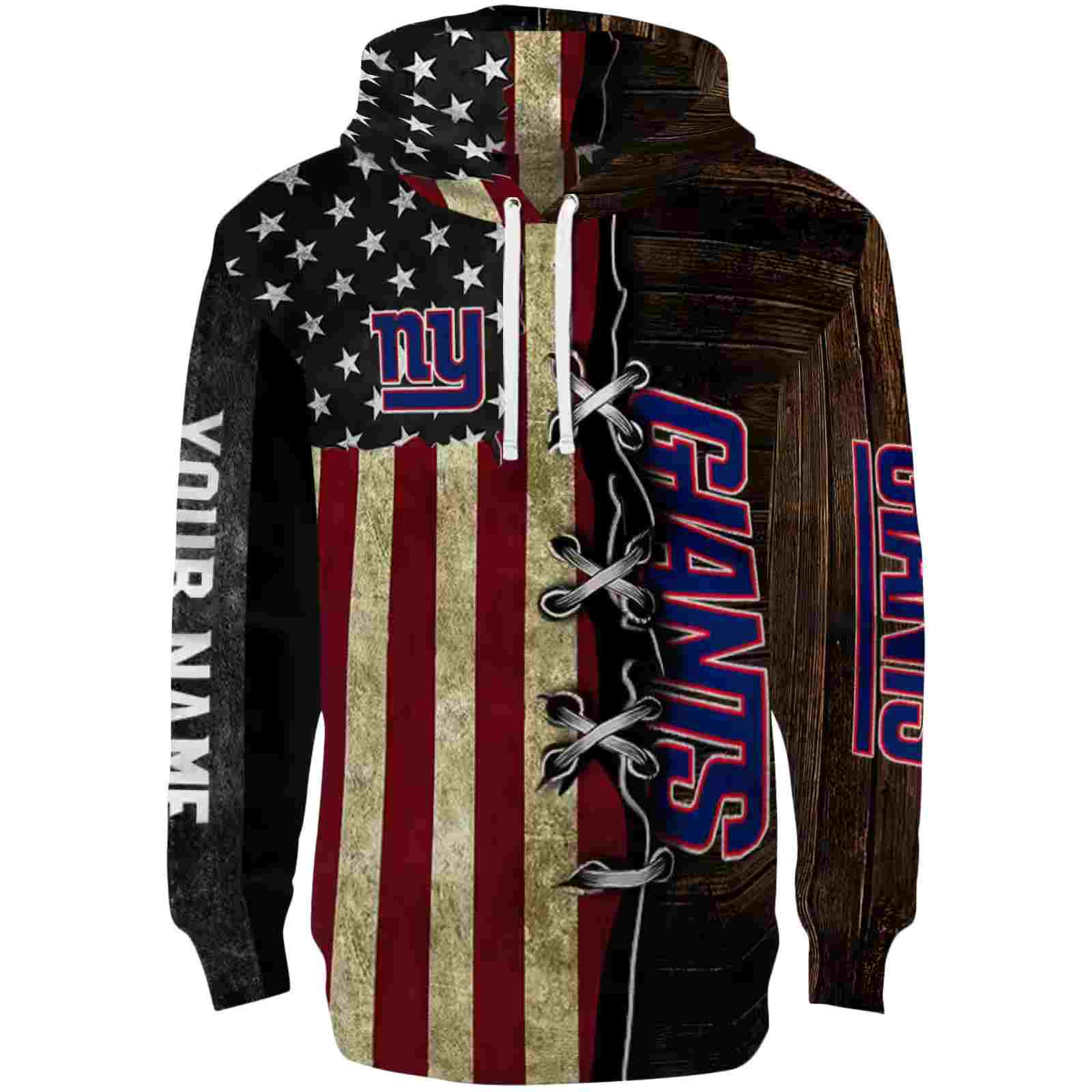 Personalized New York Giants American Pride Hoodie