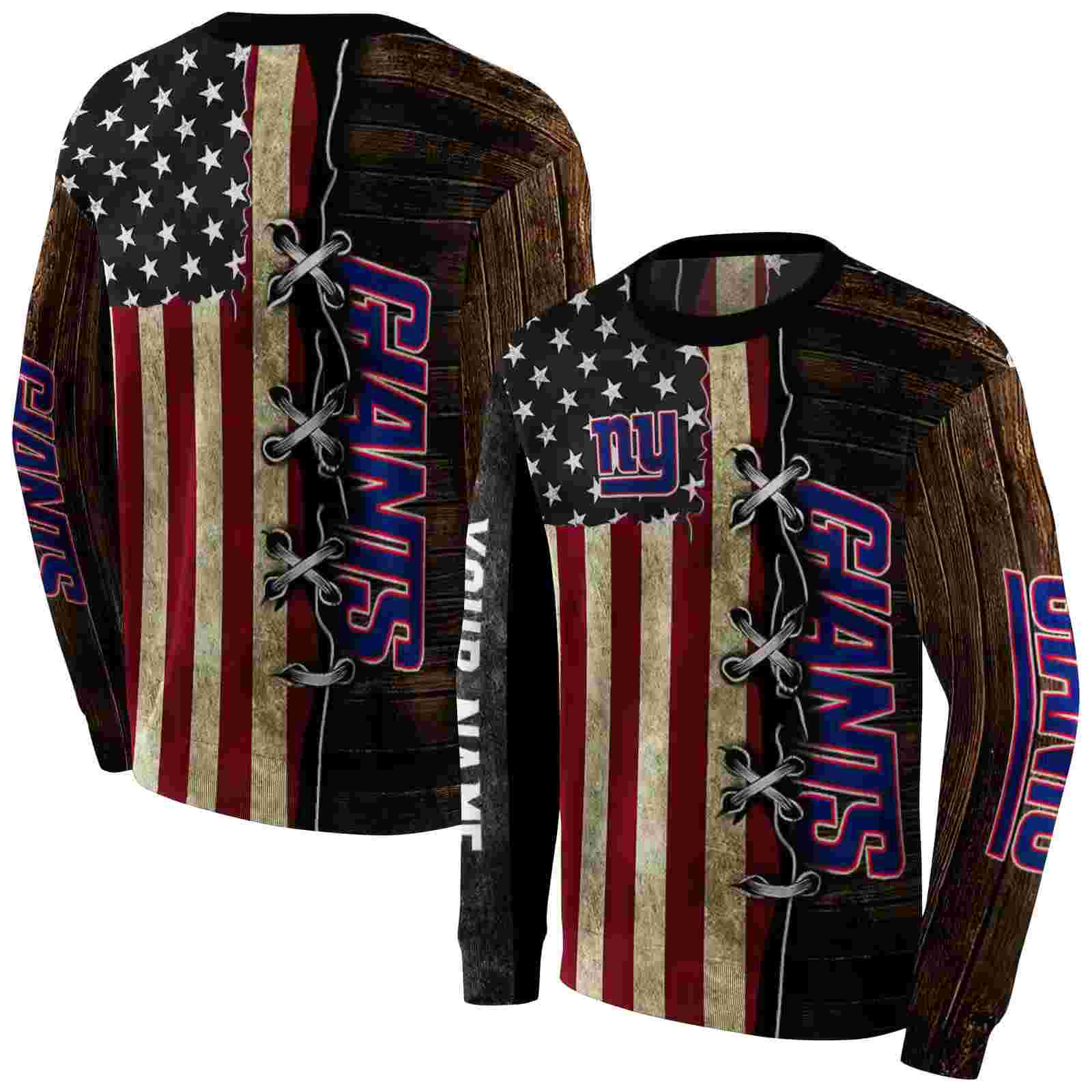 personalized new york giants american pride hoodie premium grade