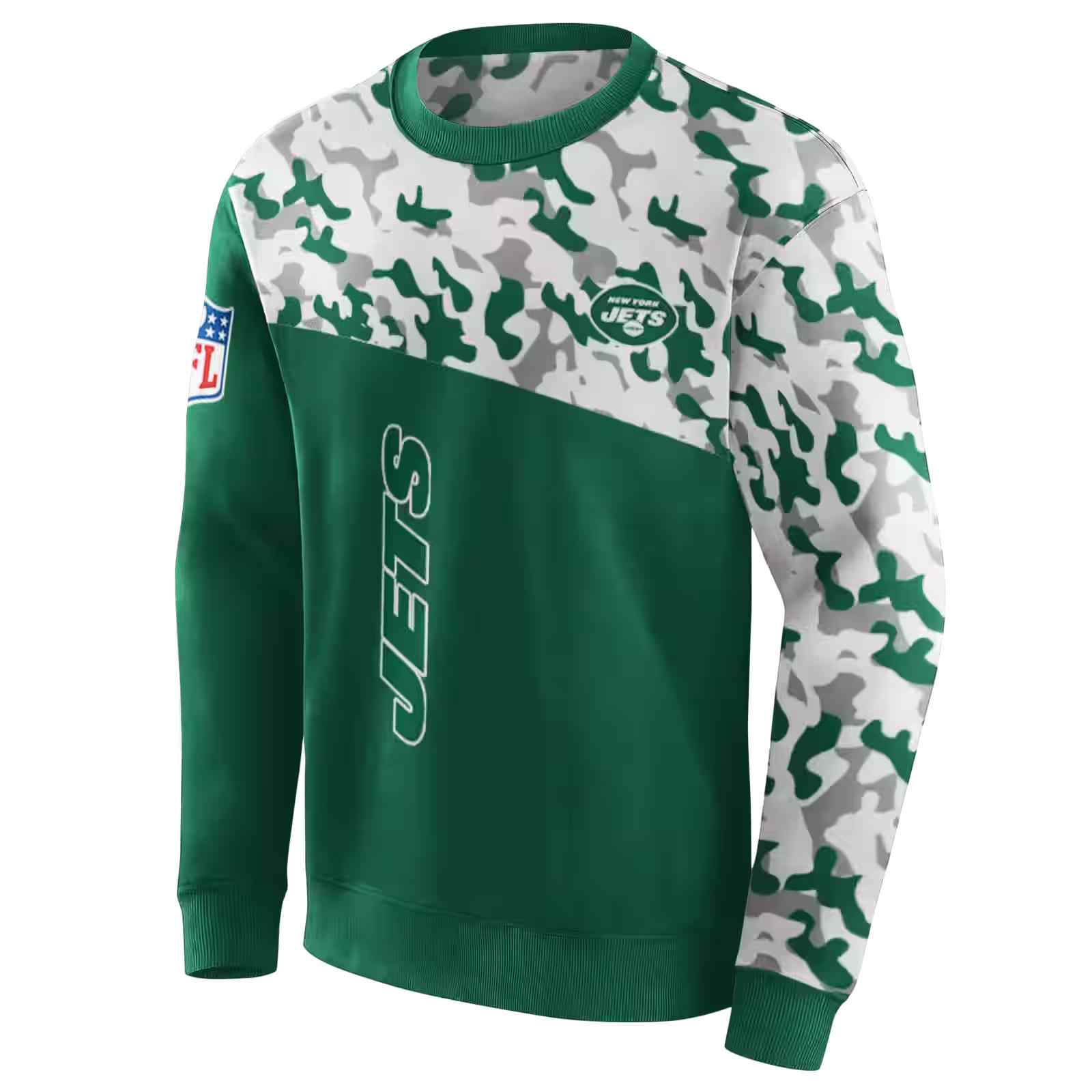 personalized new york jets camo pattern green hoodie new arrival