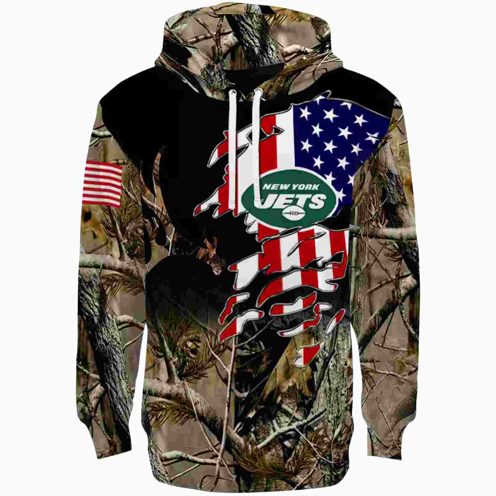 Personalized New York Jets Tree Camo Hoodie