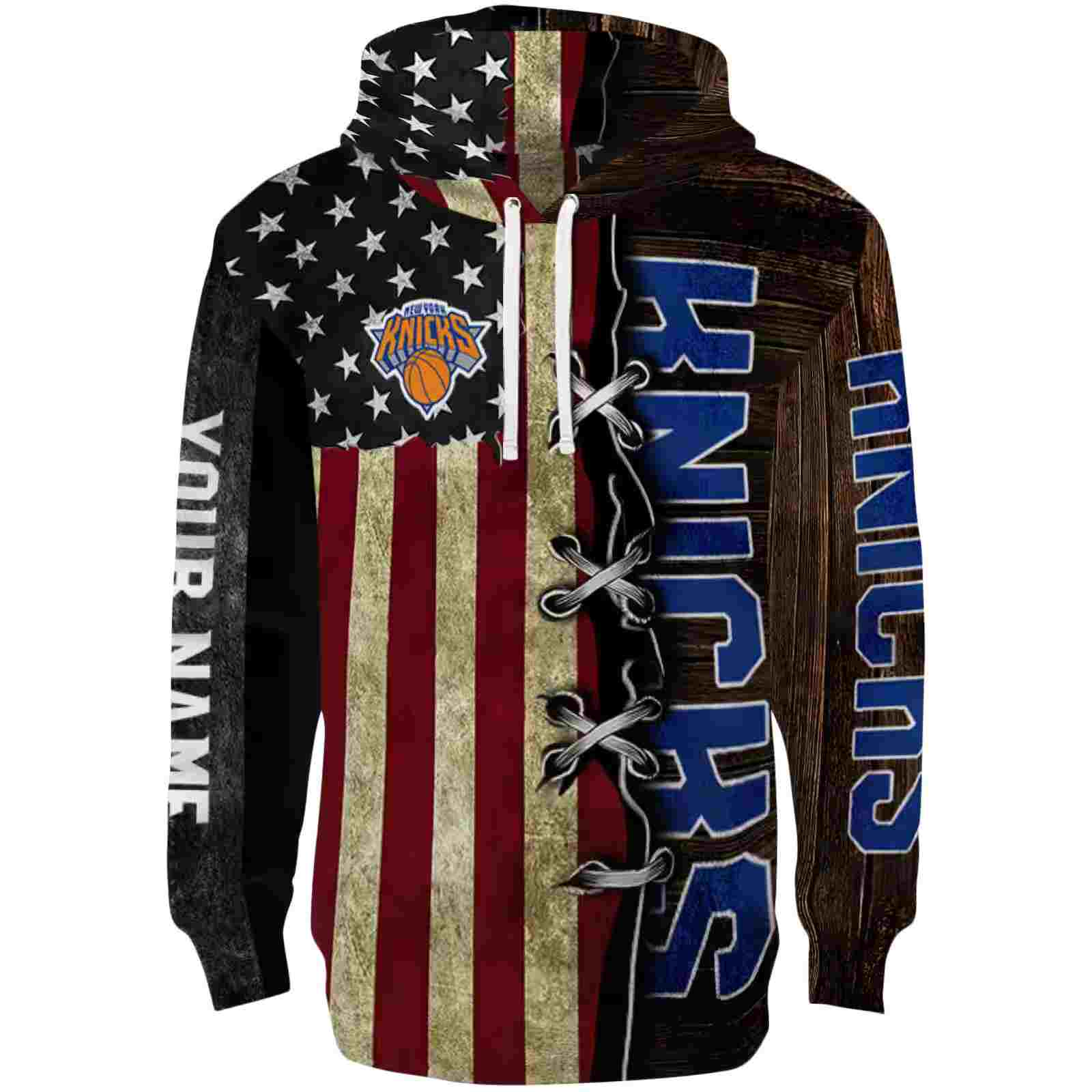 Personalized New York Knicks American Pride Hoodie