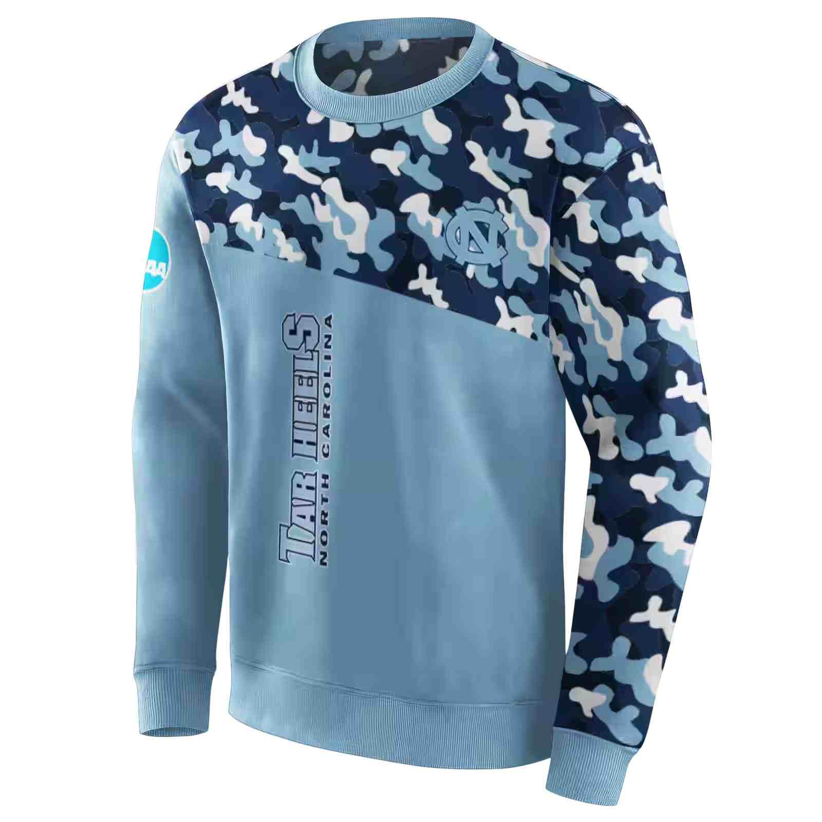 personalized north carolina tar heels camo pattern light blue hoodie new arrival