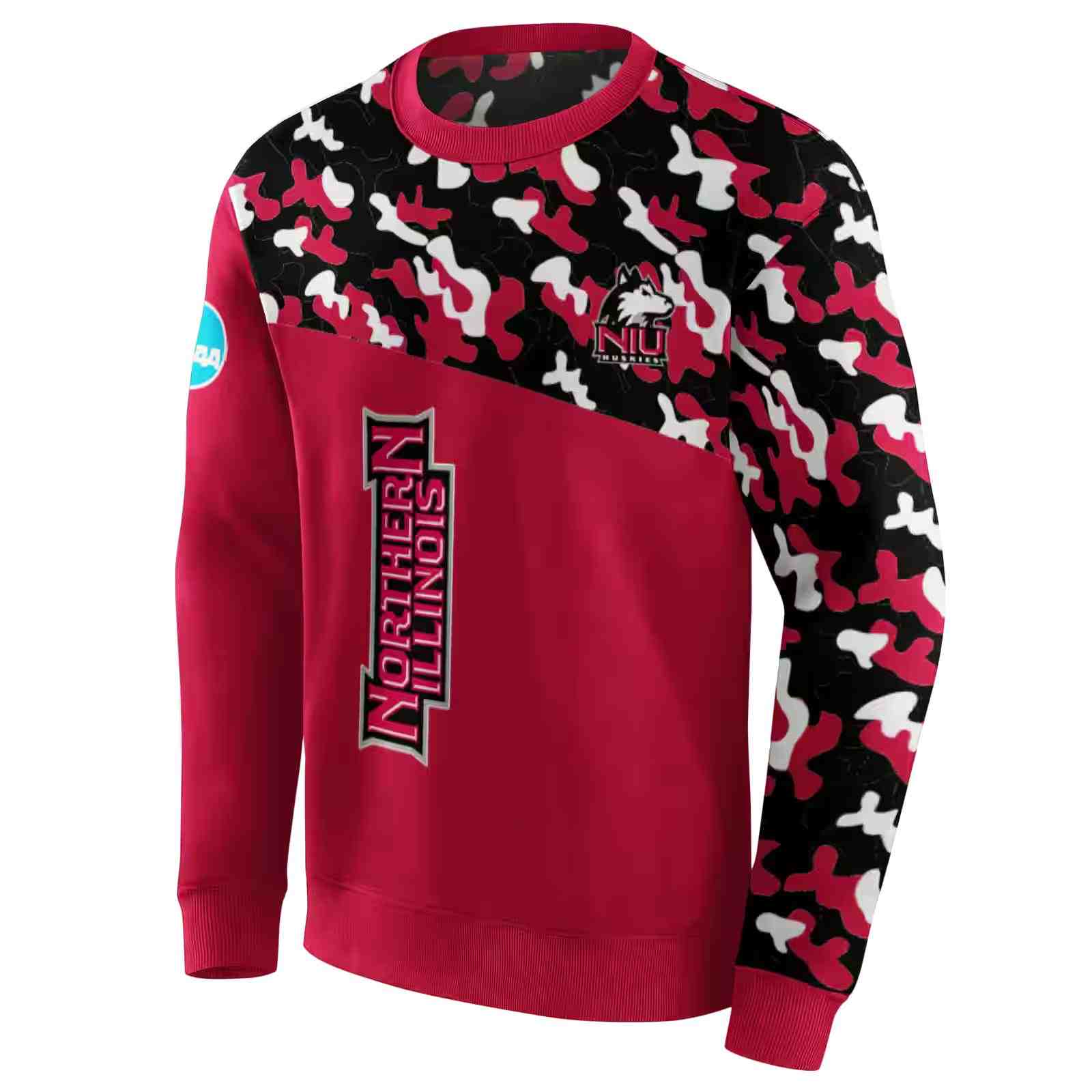 personalized northern illinois huskies camo pattern red hoodie new arrival