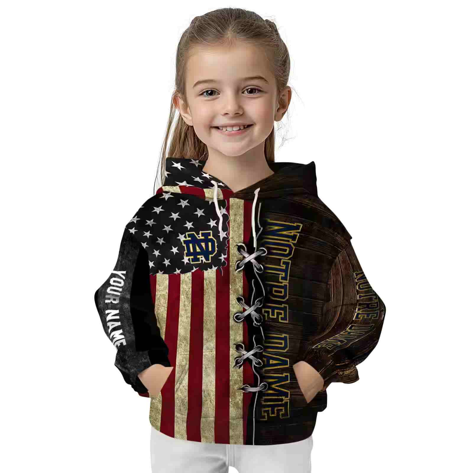 personalized notre dame fighting irish american pride hoodie top rated