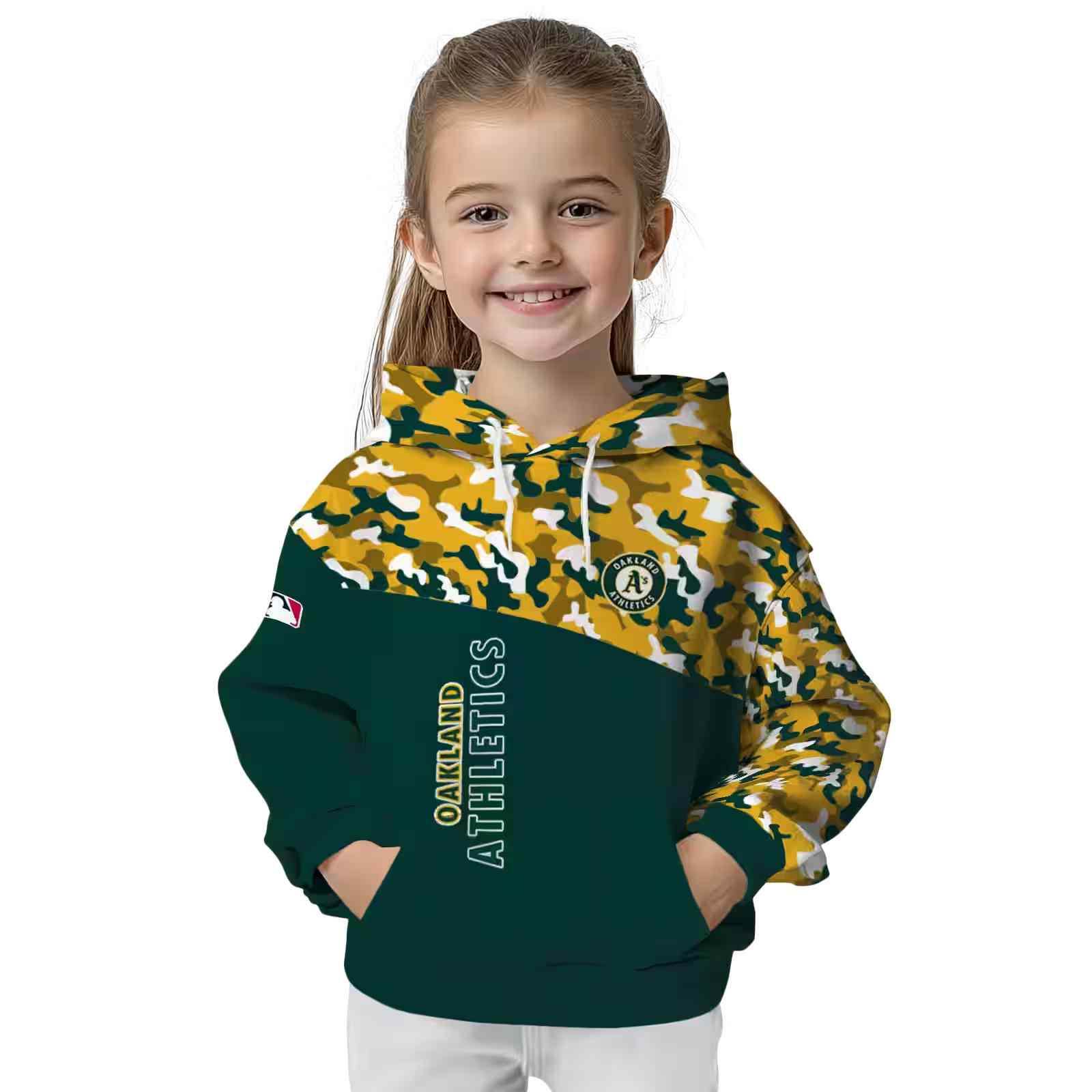 personalized oakland athletics camo pattern green hoodie top rated