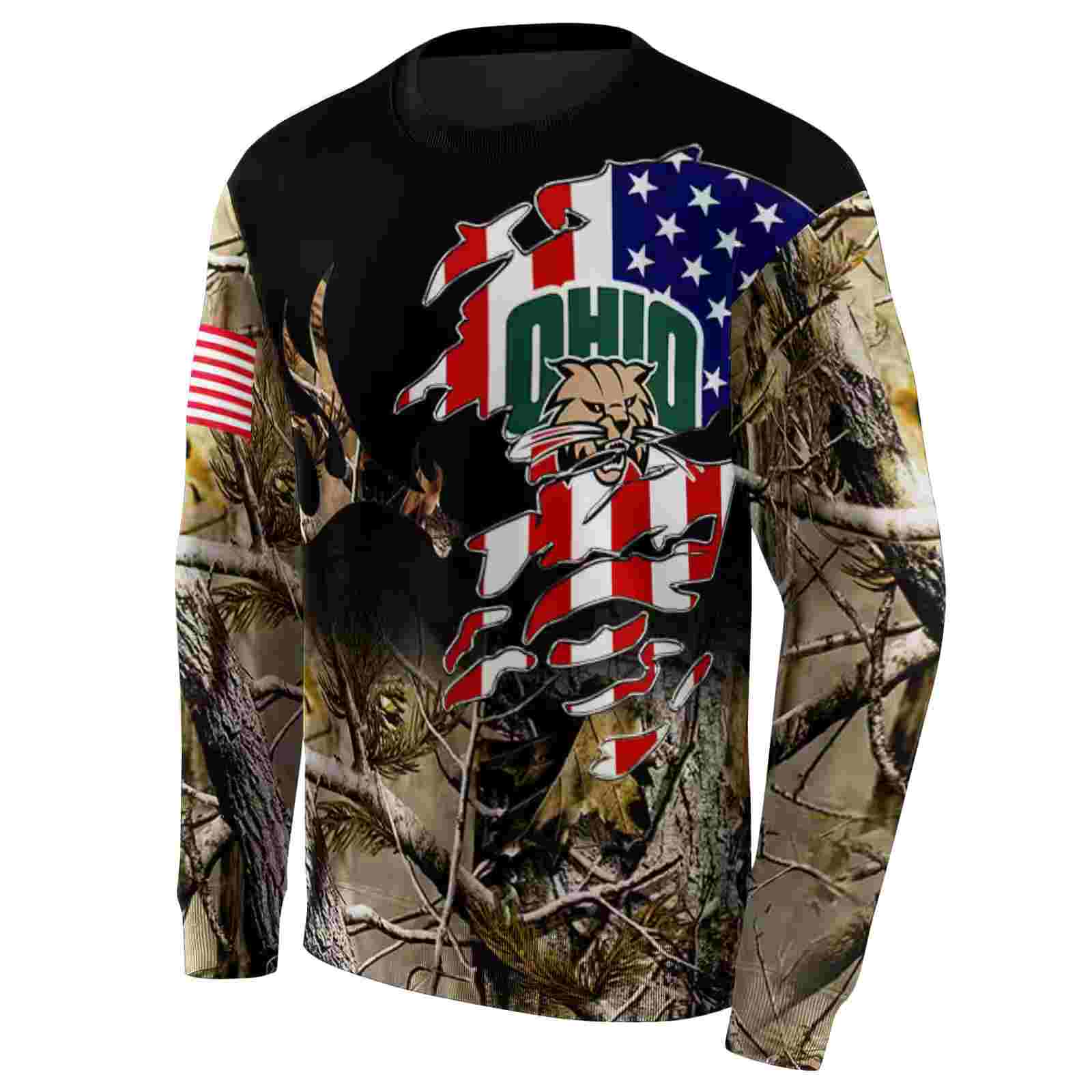 personalized ohio bobcats tree camo hoodie new arrival