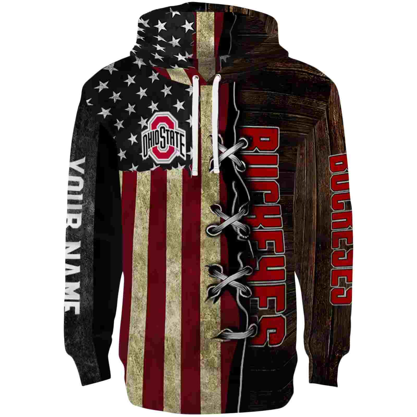 personalized ohio state buckeyes american pride hoodie best selling