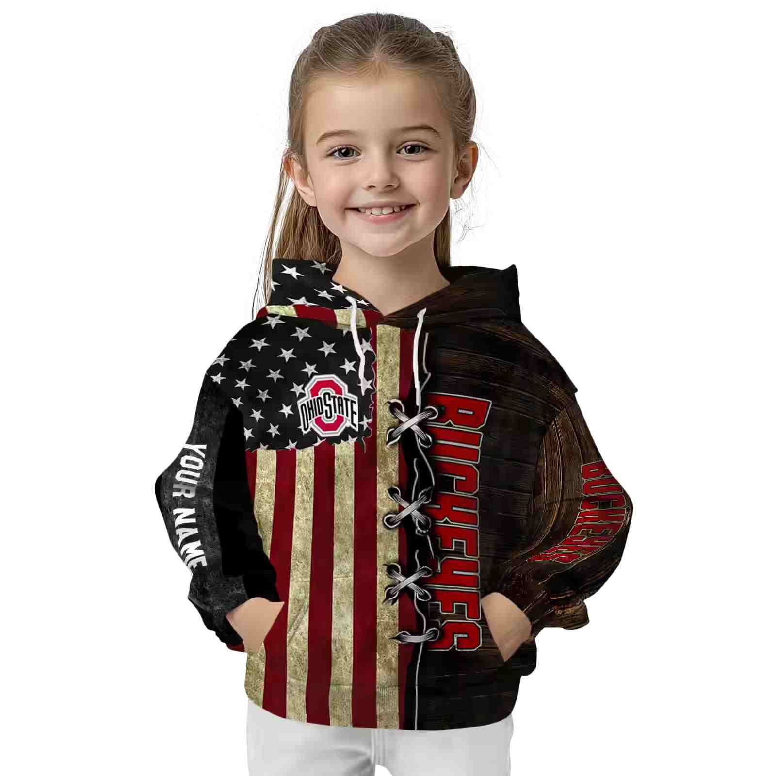 personalized ohio state buckeyes american pride hoodie top rated