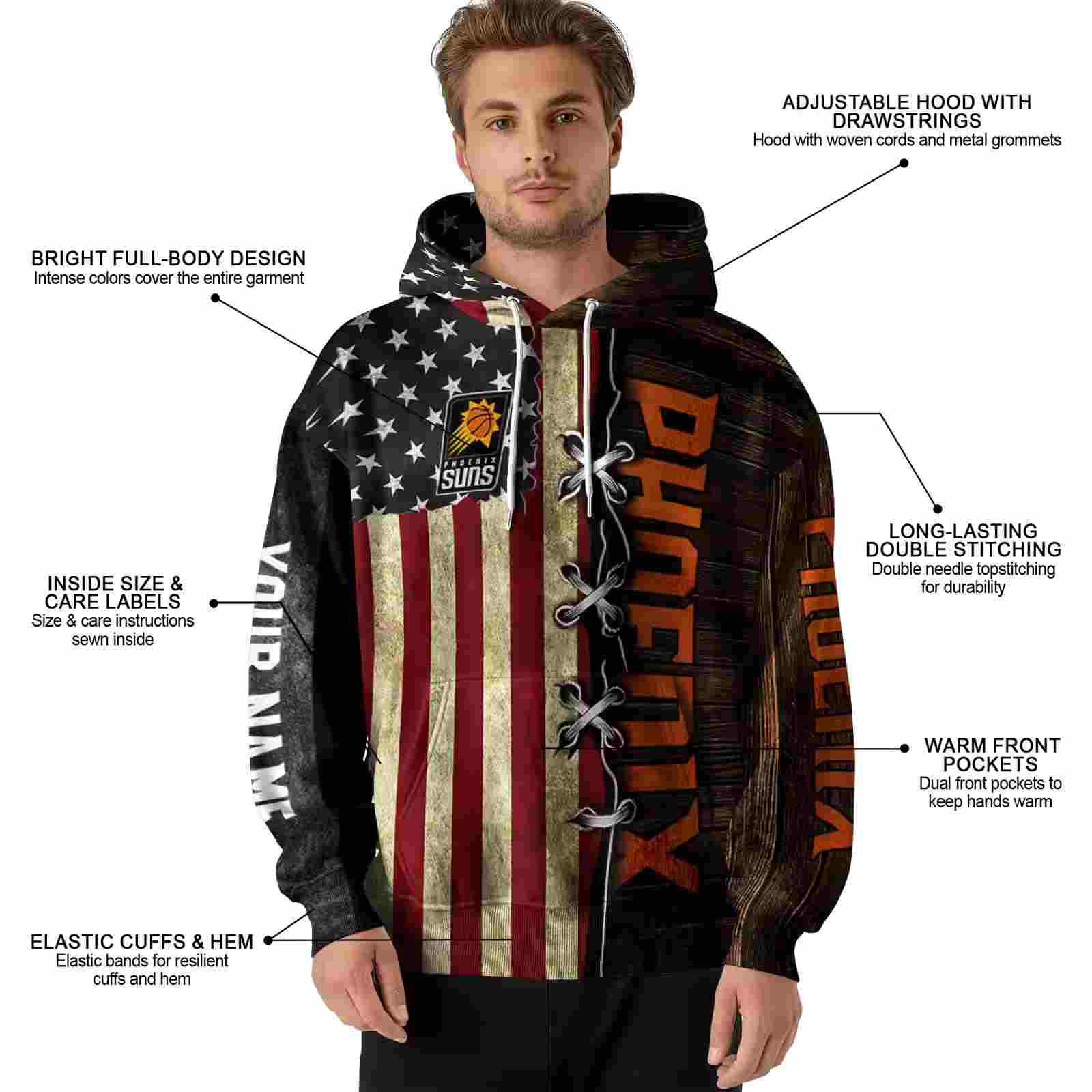 personalized phoenix suns american pride hoodie latest model