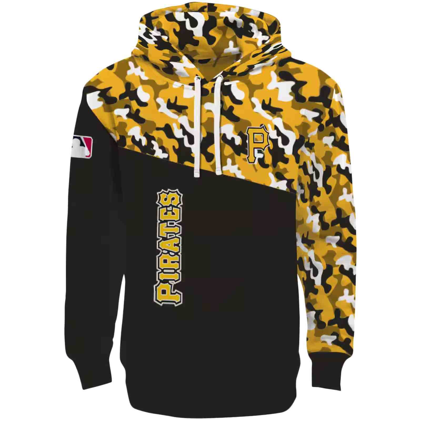 Personalized Pittsburgh Pirates Camo Pattern Black Hoodie