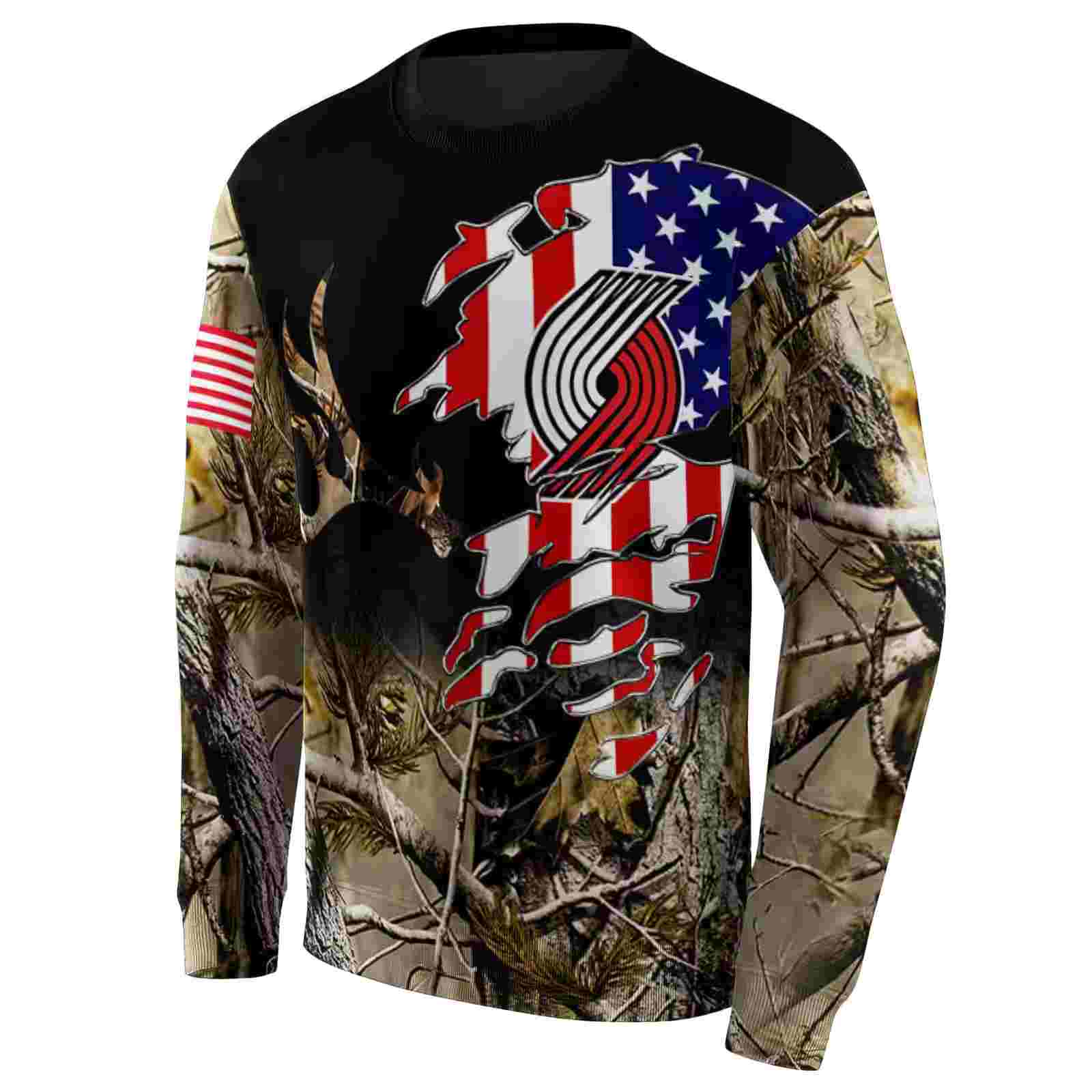 personalized portland trail blazers tree camo hoodie new arrival