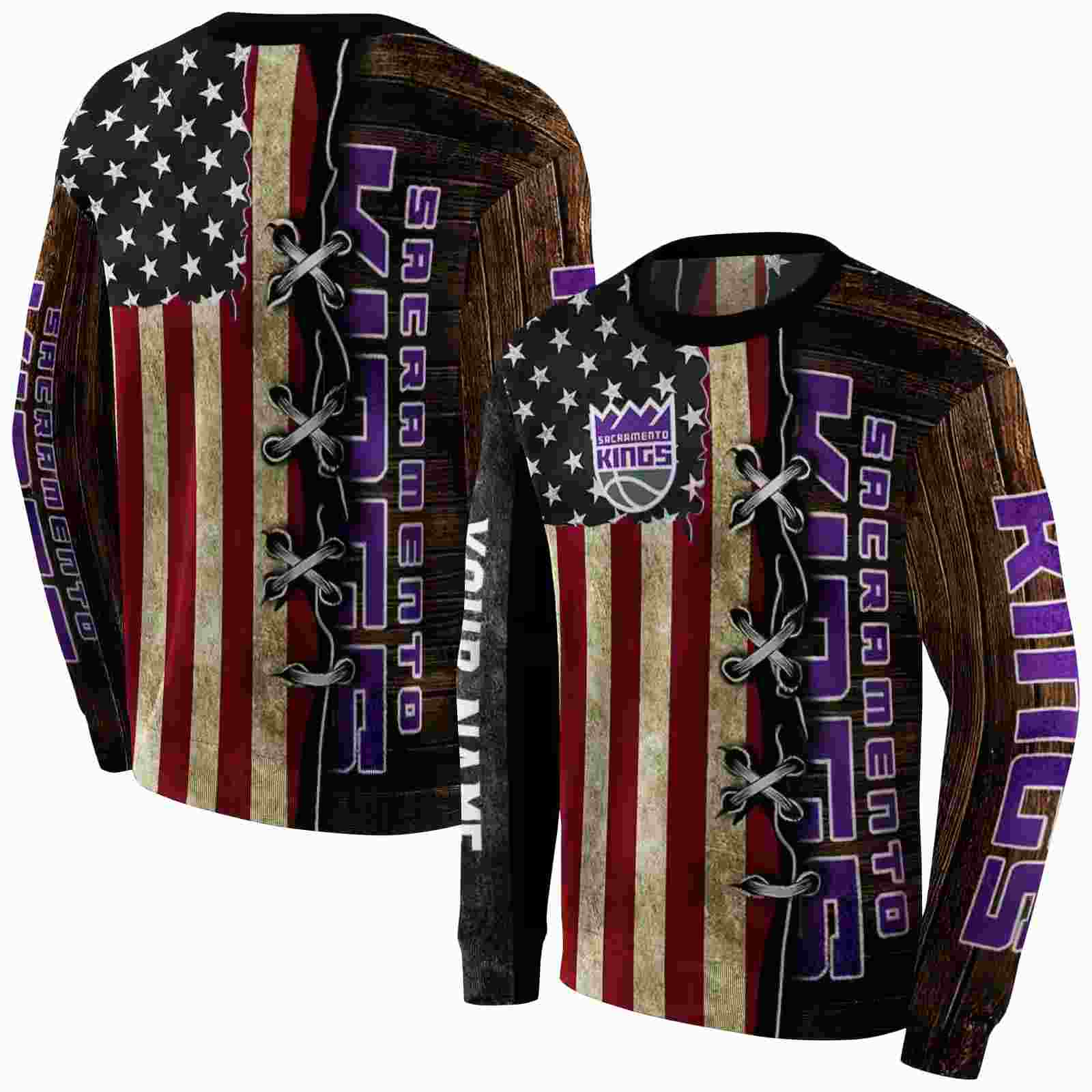 personalized sacramento kings american pride hoodie premium grade