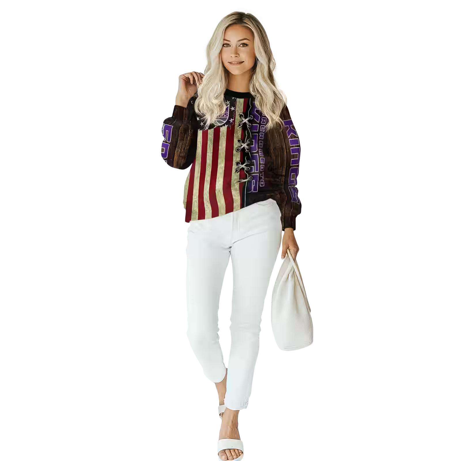 personalized sacramento kings american pride hoodie trendy