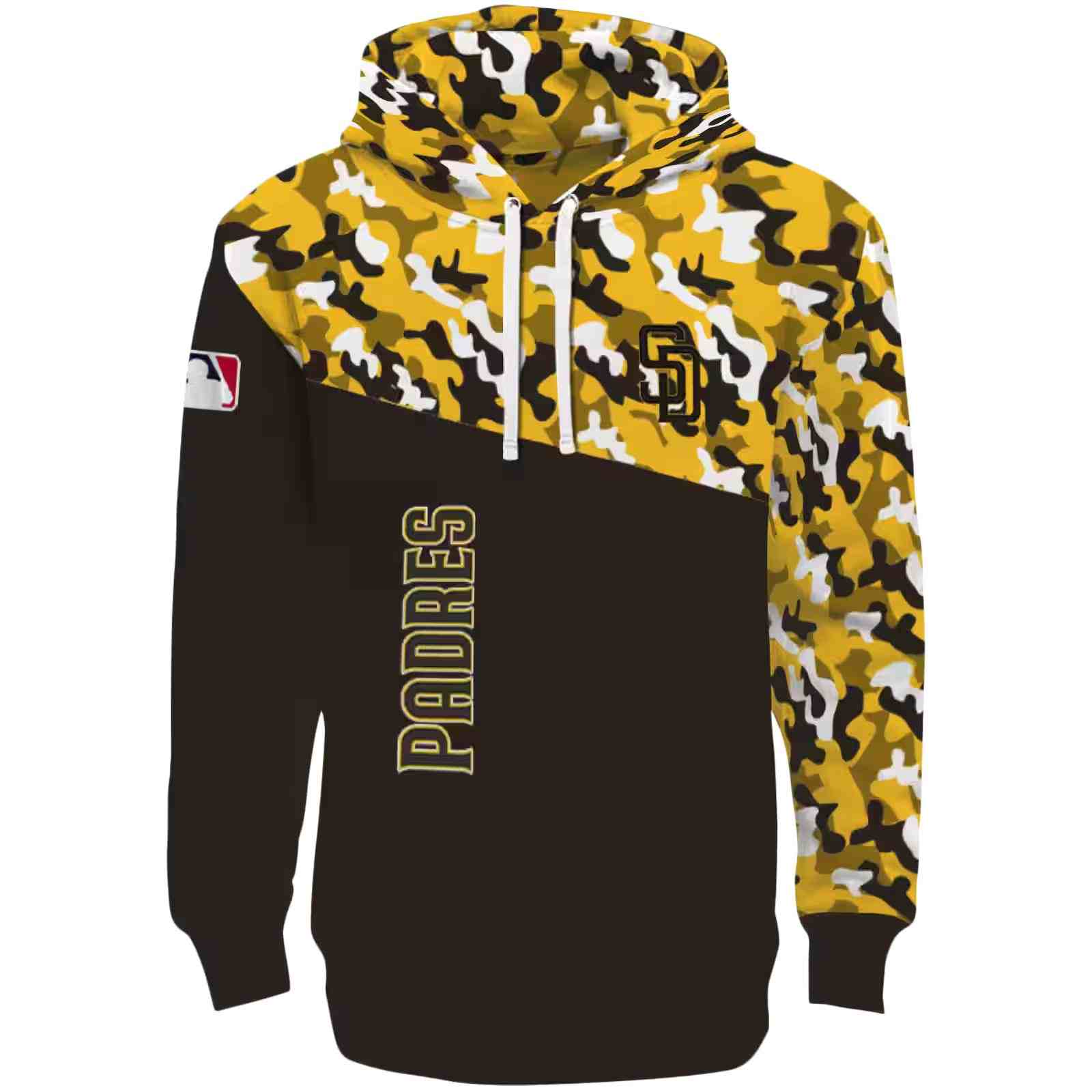 Personalized San Diego Padres Camo Pattern Brown Hoodie