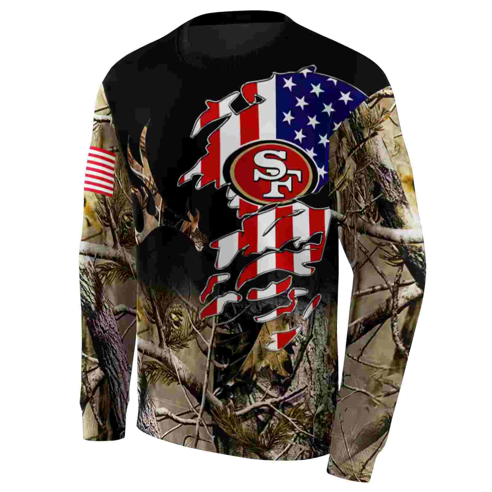 personalized san francisco 49ers tree camo hoodie new arrival